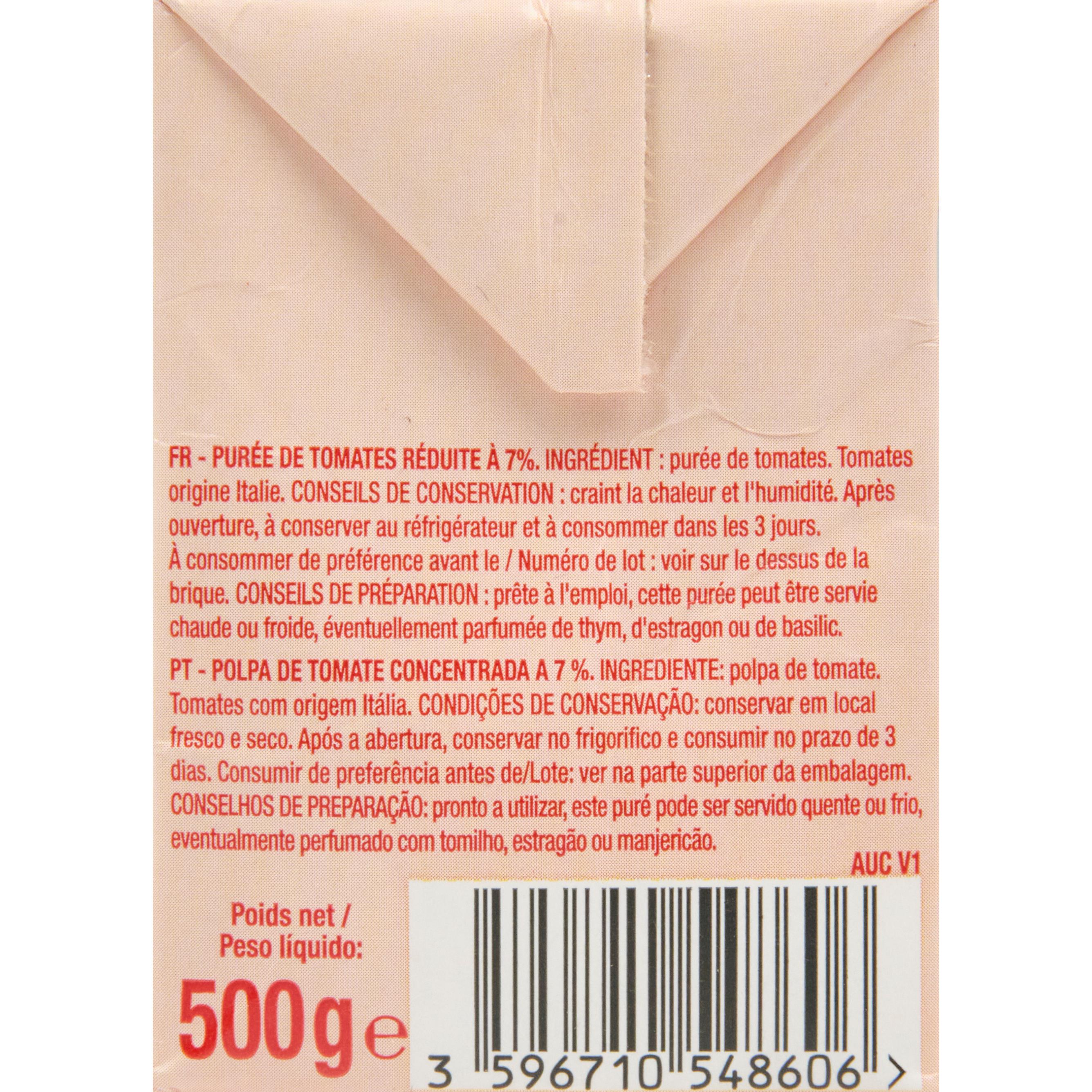 Voir la diapositive 5 : AUCHAN Purée de tomate 500g