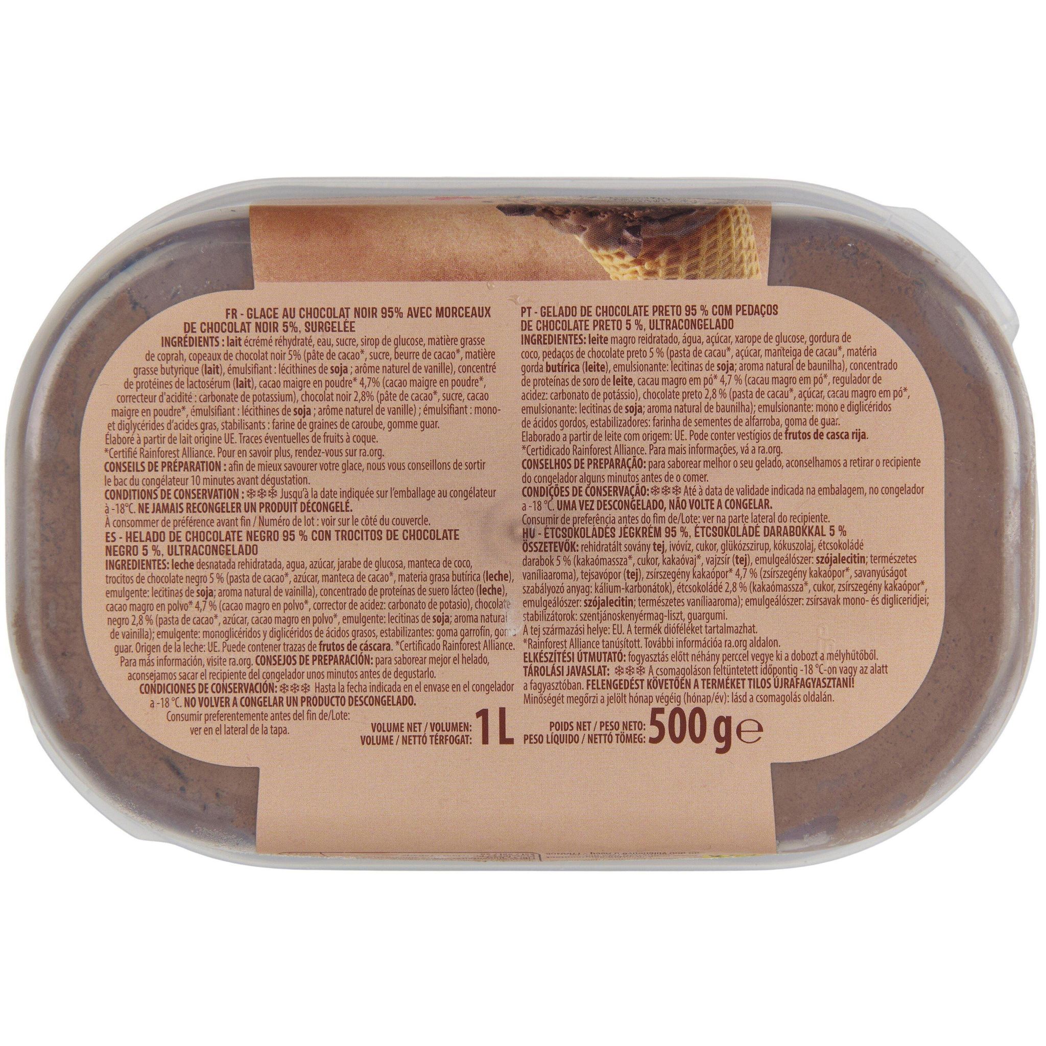 Voir la diapositive 3 : AUCHAN Glace au chocolat 500g