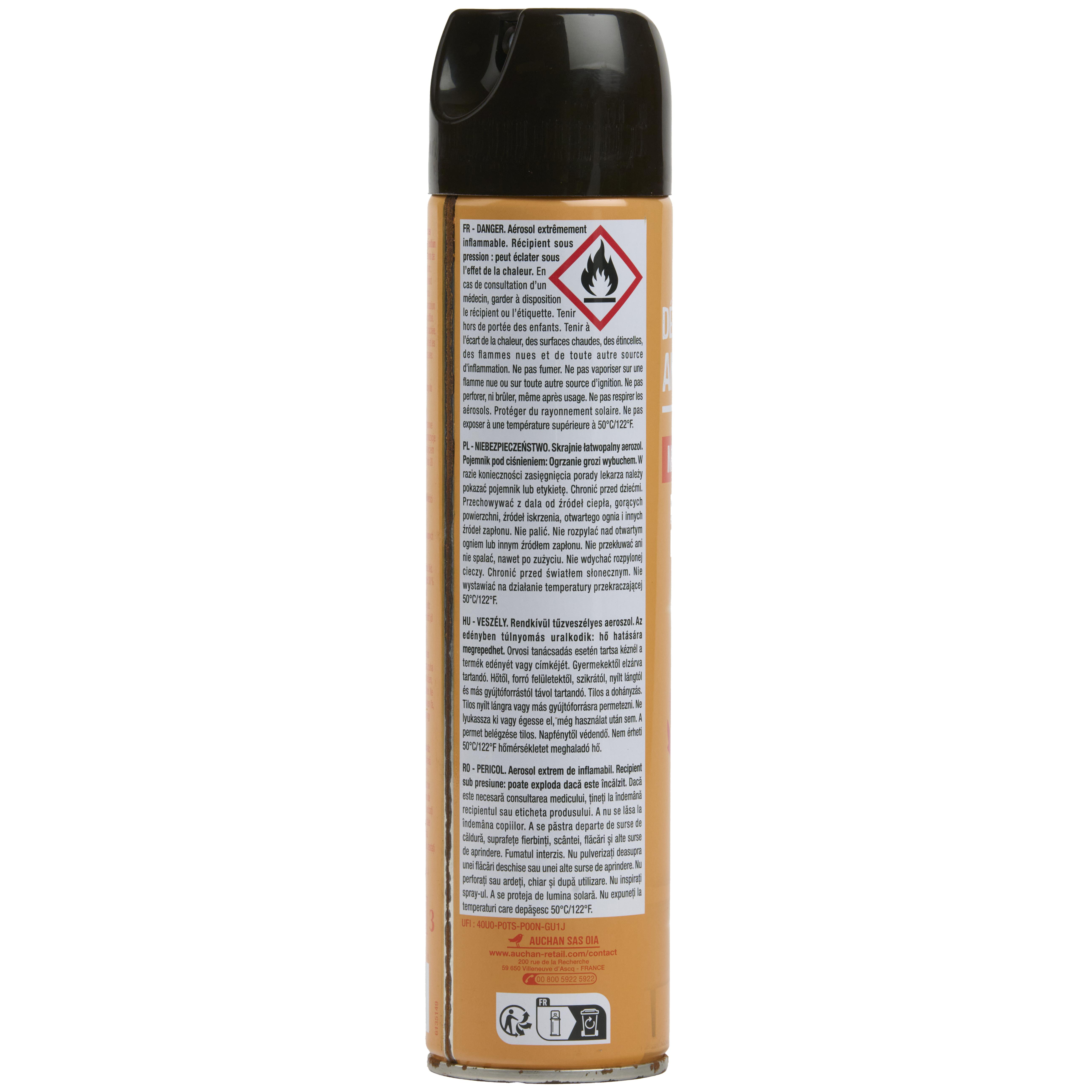 Voir la diapositive 3 : AUCHAN Aérosol dépoussiérant pour bois 300ml