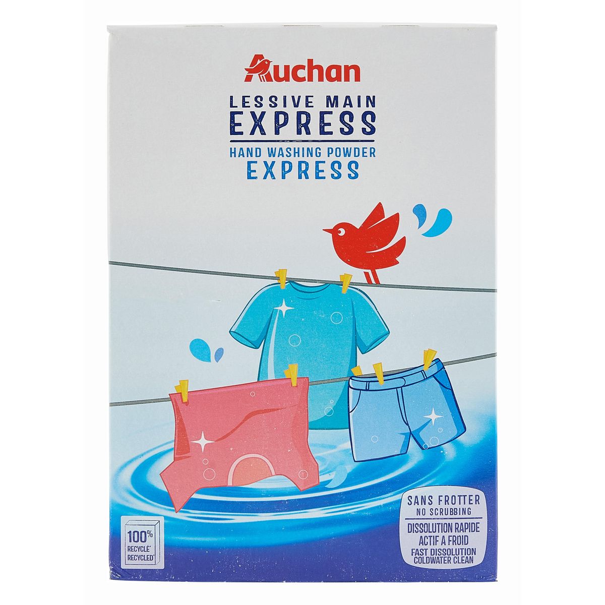 AUCHAN Lessive main en poudre express 650g