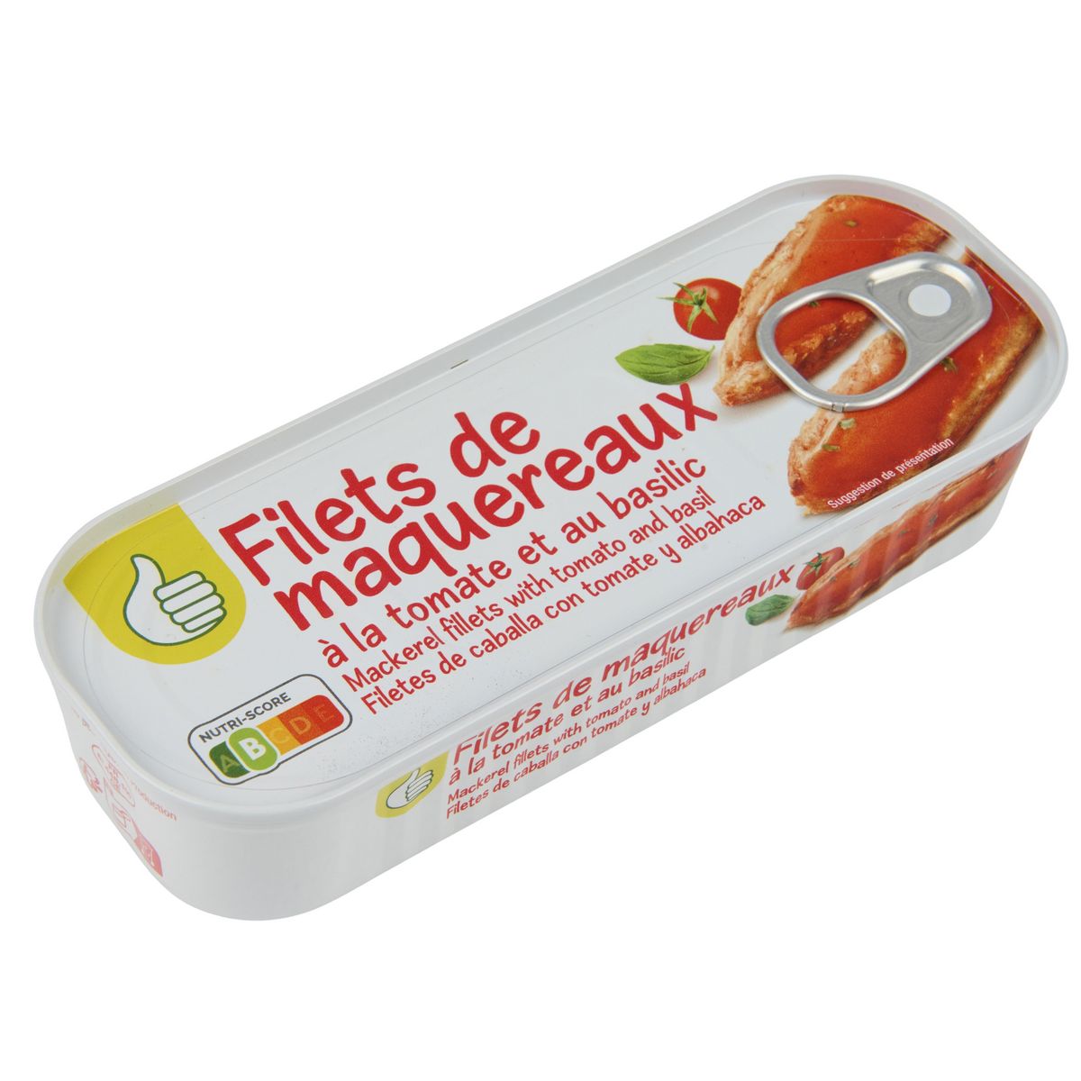 POUCE Filets de maquereaux à la tomate et au basilic 169g