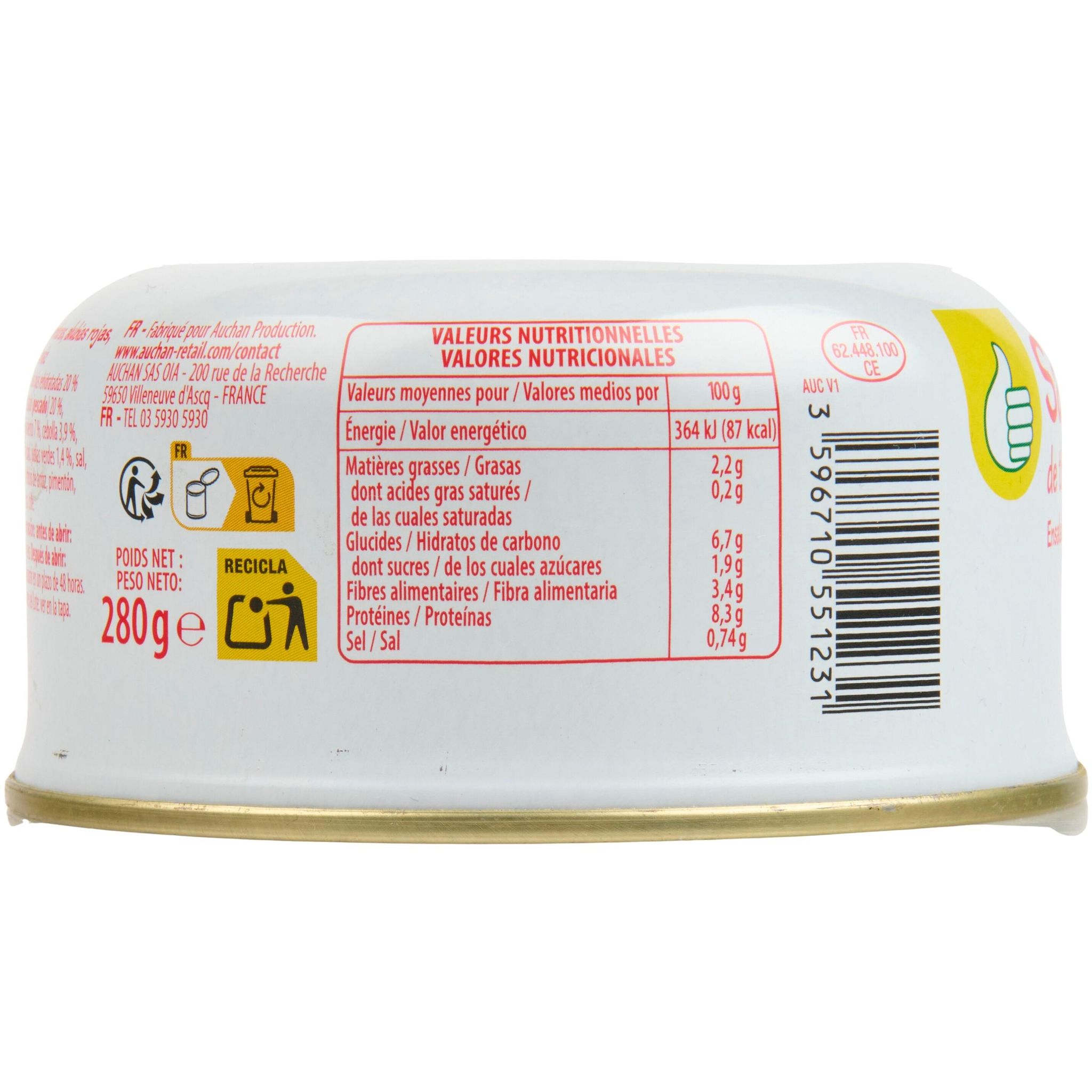 Voir la diapositive 3 : POUCE Salade de thon à la mexicaine 280g