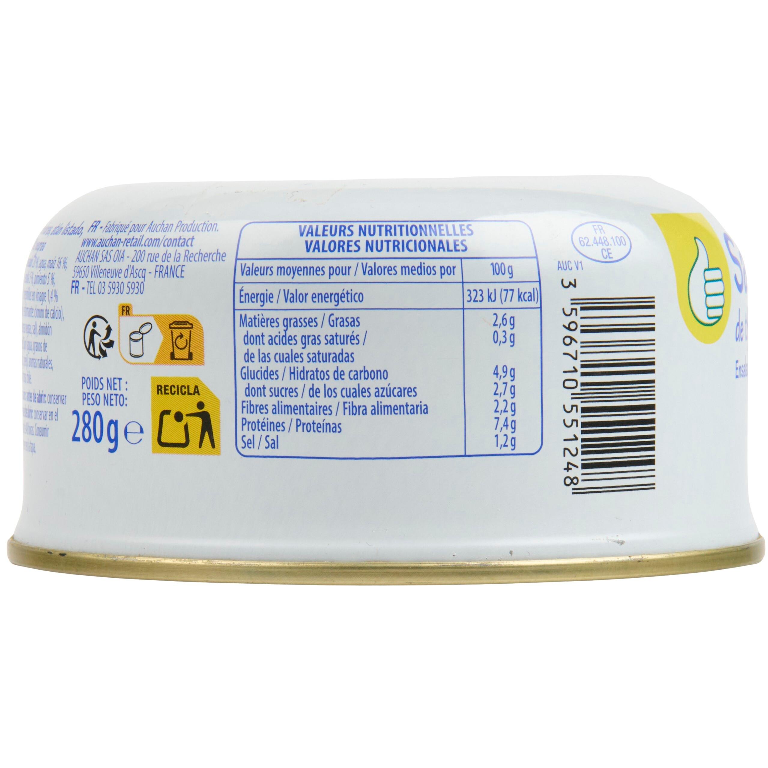 Voir la diapositive 3 : POUCE Salade de thon à l'américaine 280g