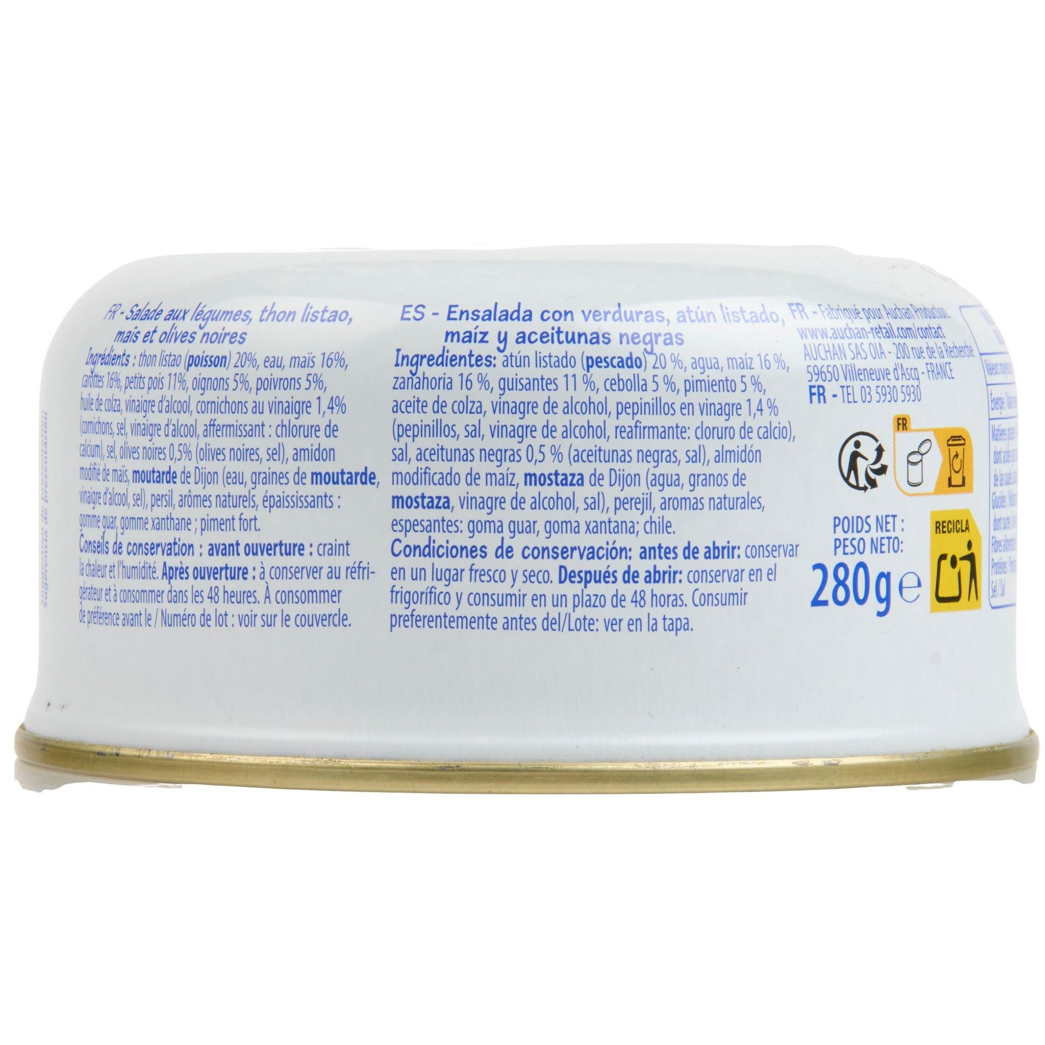 Voir la diapositive 3 : POUCE Salade de thon à l'américaine 280g