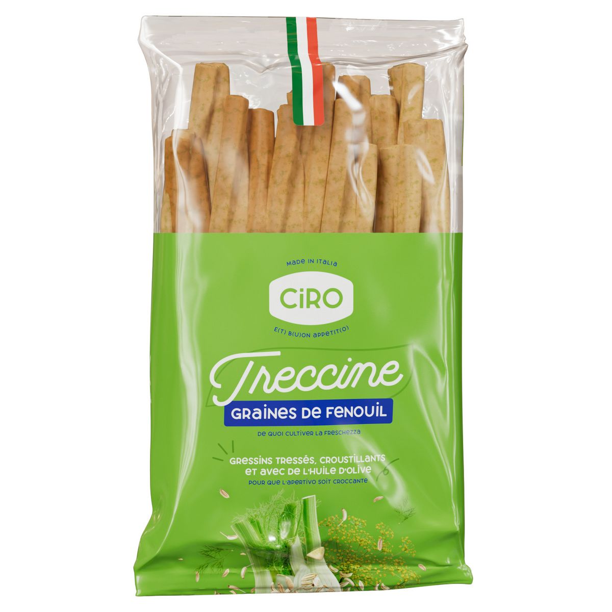 CIRO Gressins tressés croustillants à l'huile d'olive 250g