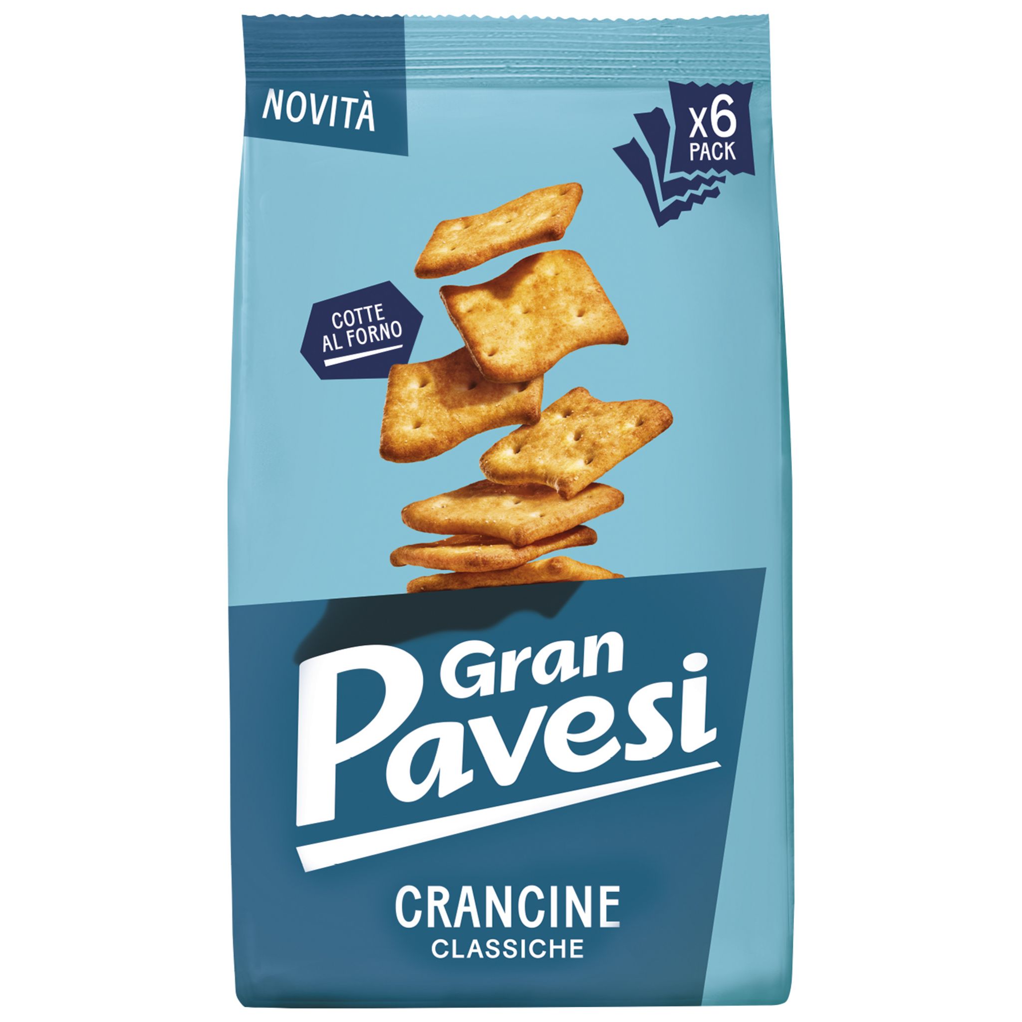 PAVESI Crackers à l'huile d'olive Crancine classique 6 sachets 180g