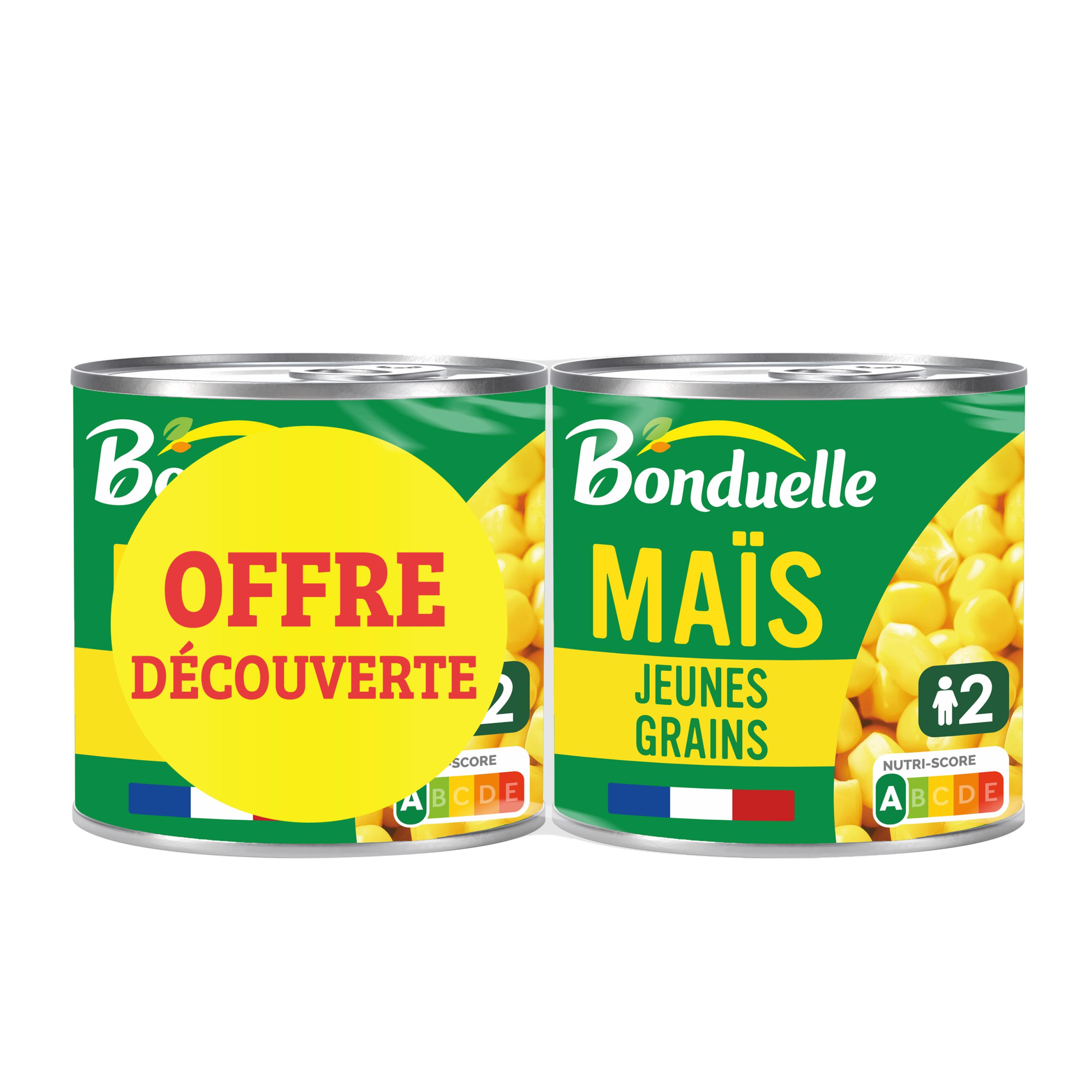 BONDUELLE Maïs jeunes grains sans OGM 2x285g