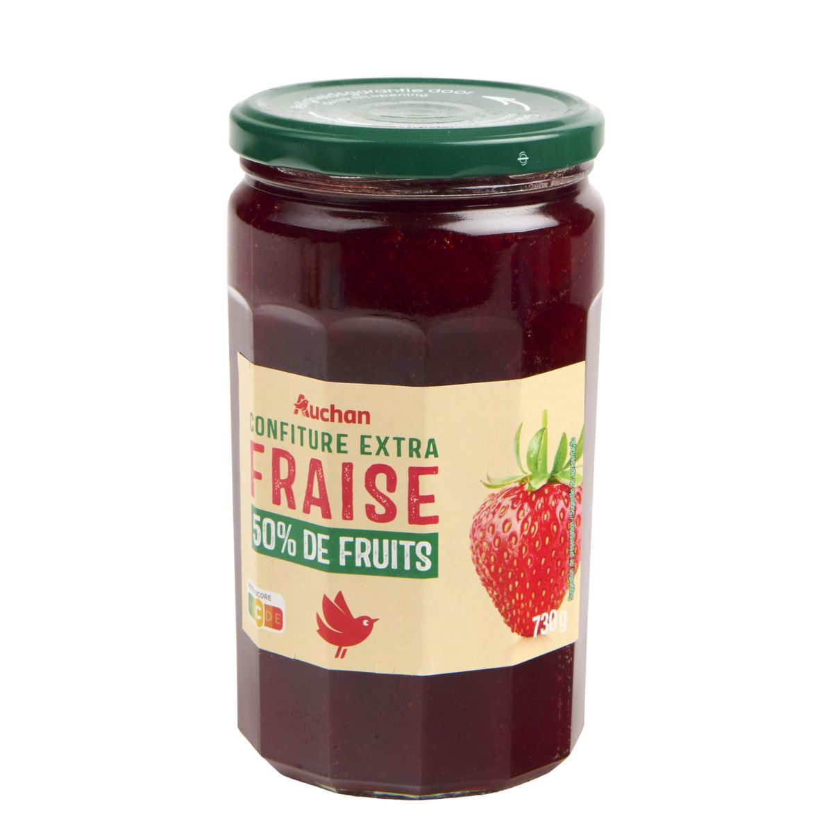 AUCHAN Confiture extra de fraise 730g
