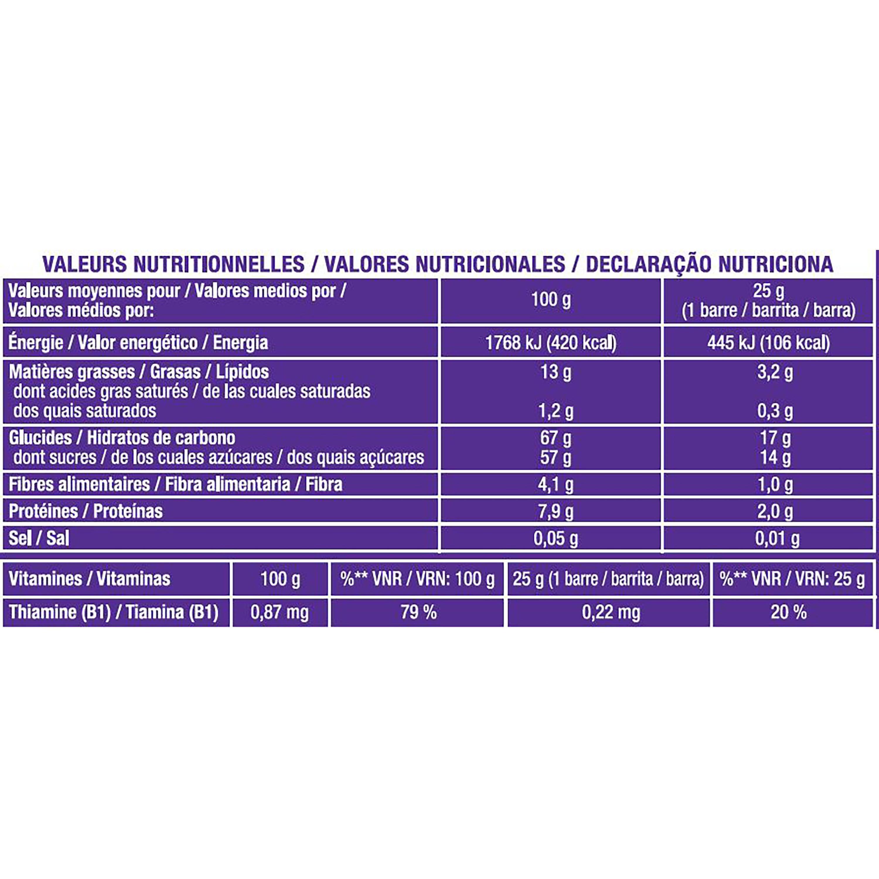 Voir la diapositive 6 : AUCHAN EAT'N MOVE Barres de céréales pâte d'amande 6 barres 6x25g