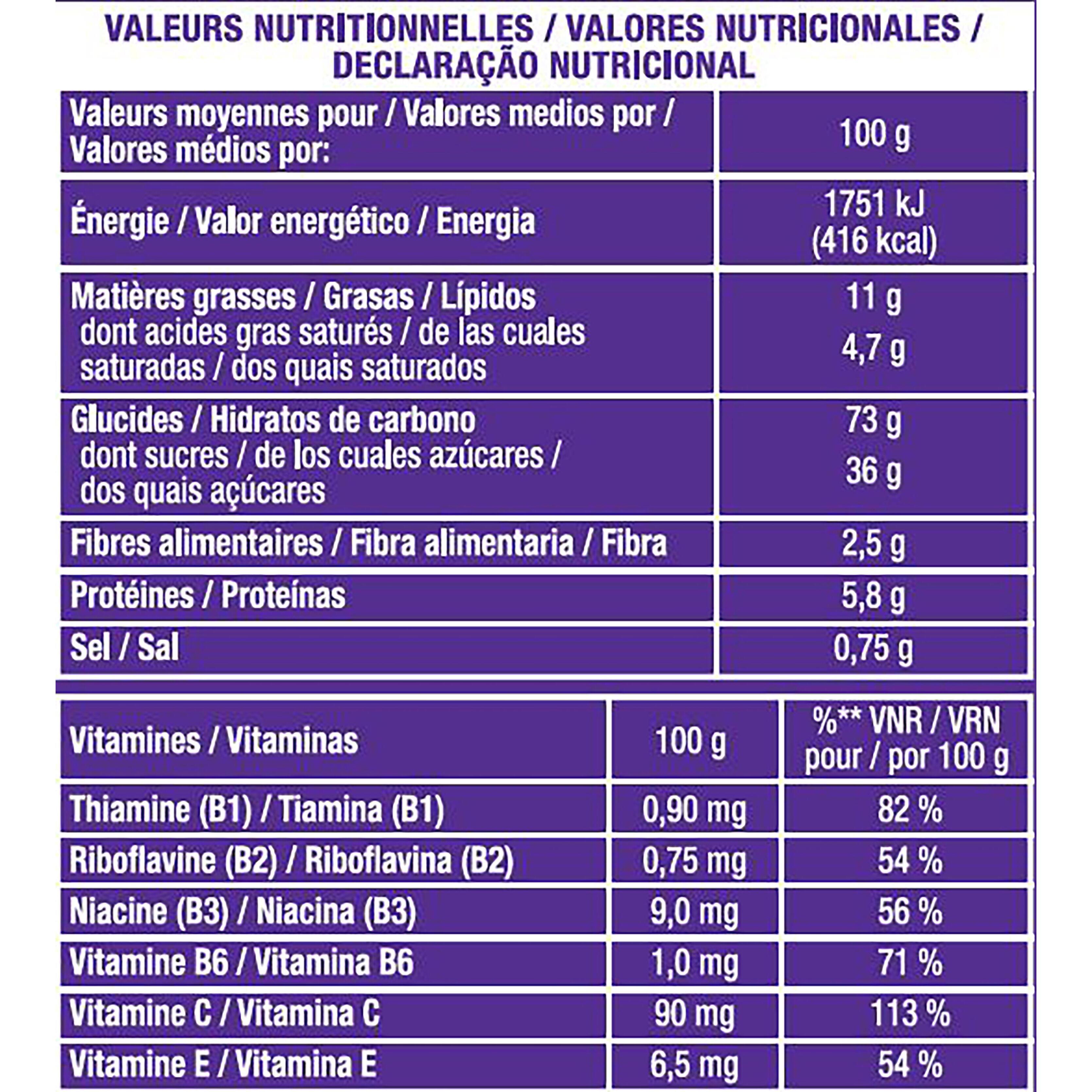 Voir la diapositive 5 : AUCHAN EAT'N MOVE Barres de céréales énergétiques au chocolat et noisettes 6 barres 6x23g