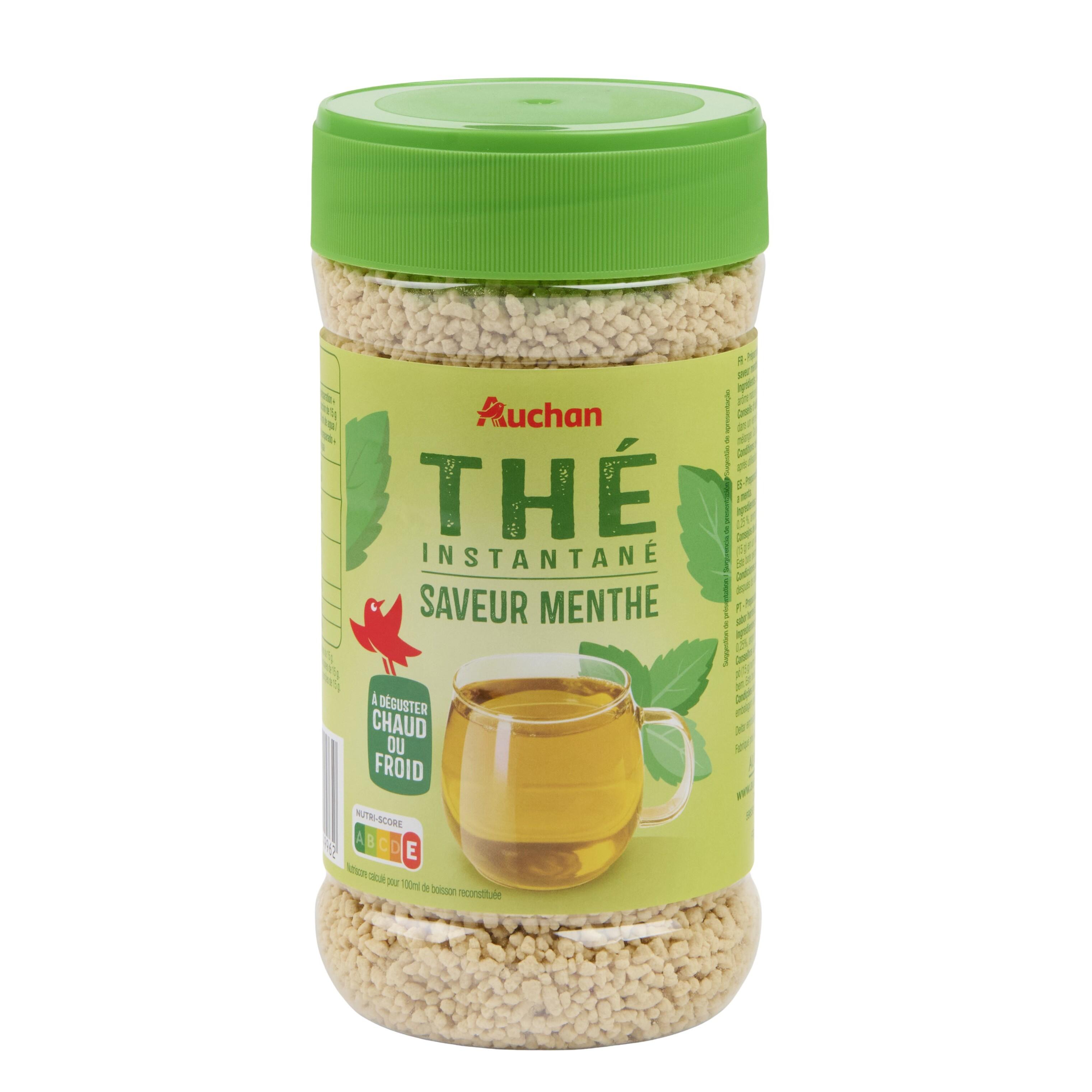 Voir la diapositive 2 : AUCHAN Thé instantané saveur menthe 400g