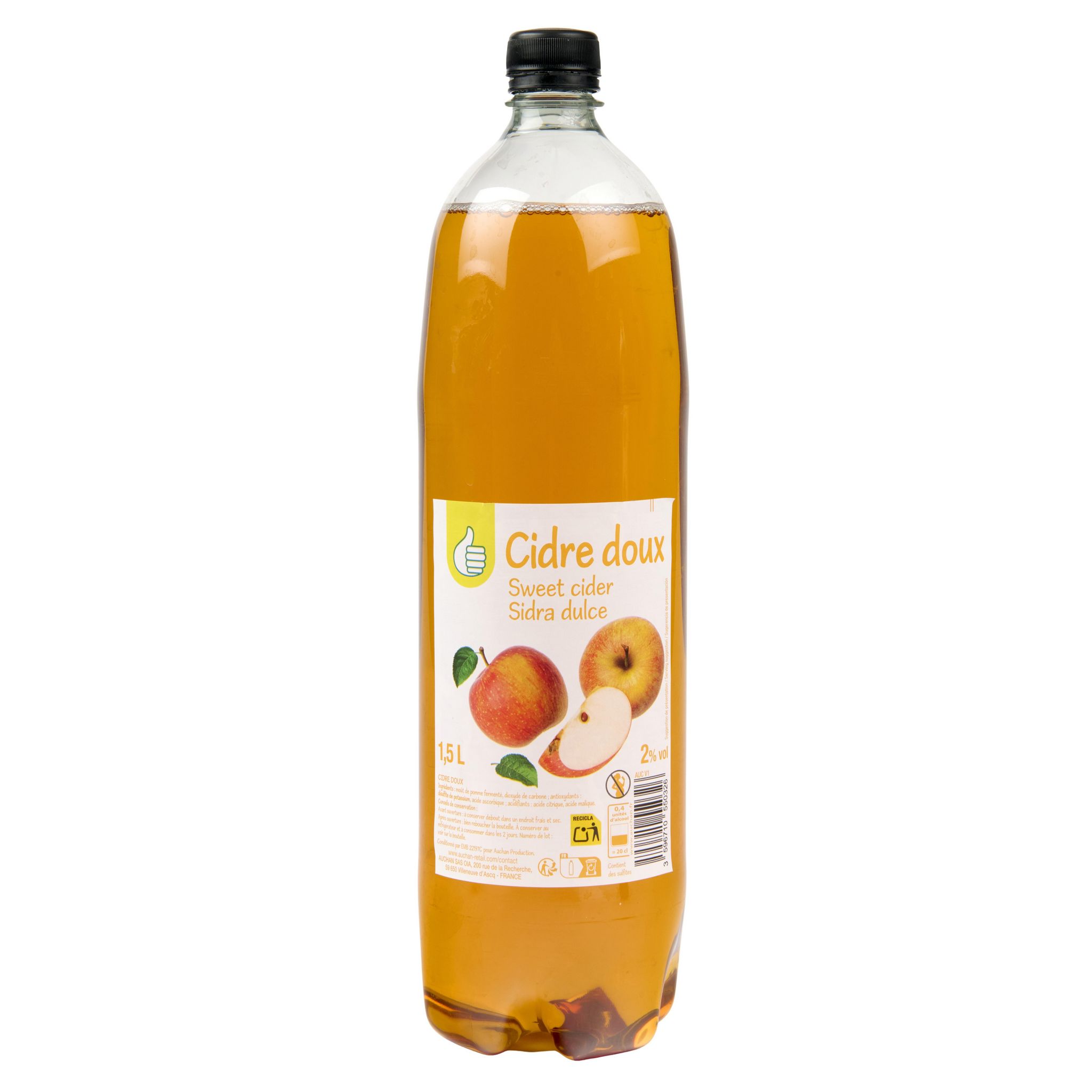Voir la diapositive 2 : POUCE Cidre doux 2% 1.5L