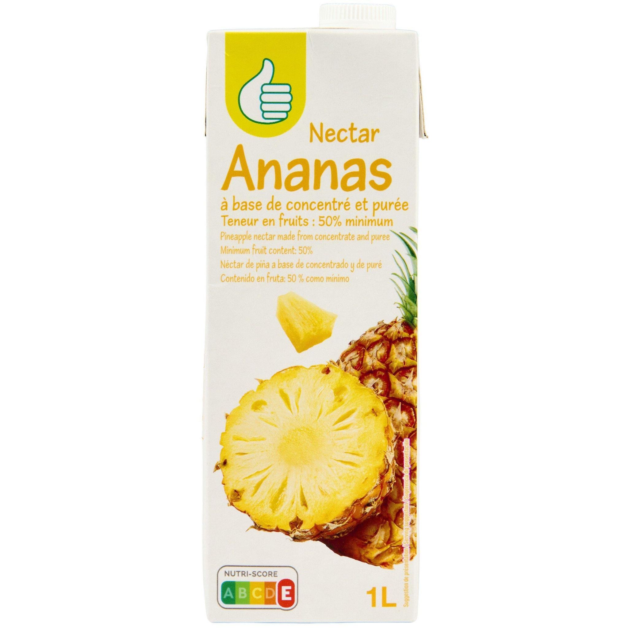 POUCE Nectar d'ananas brique 1l