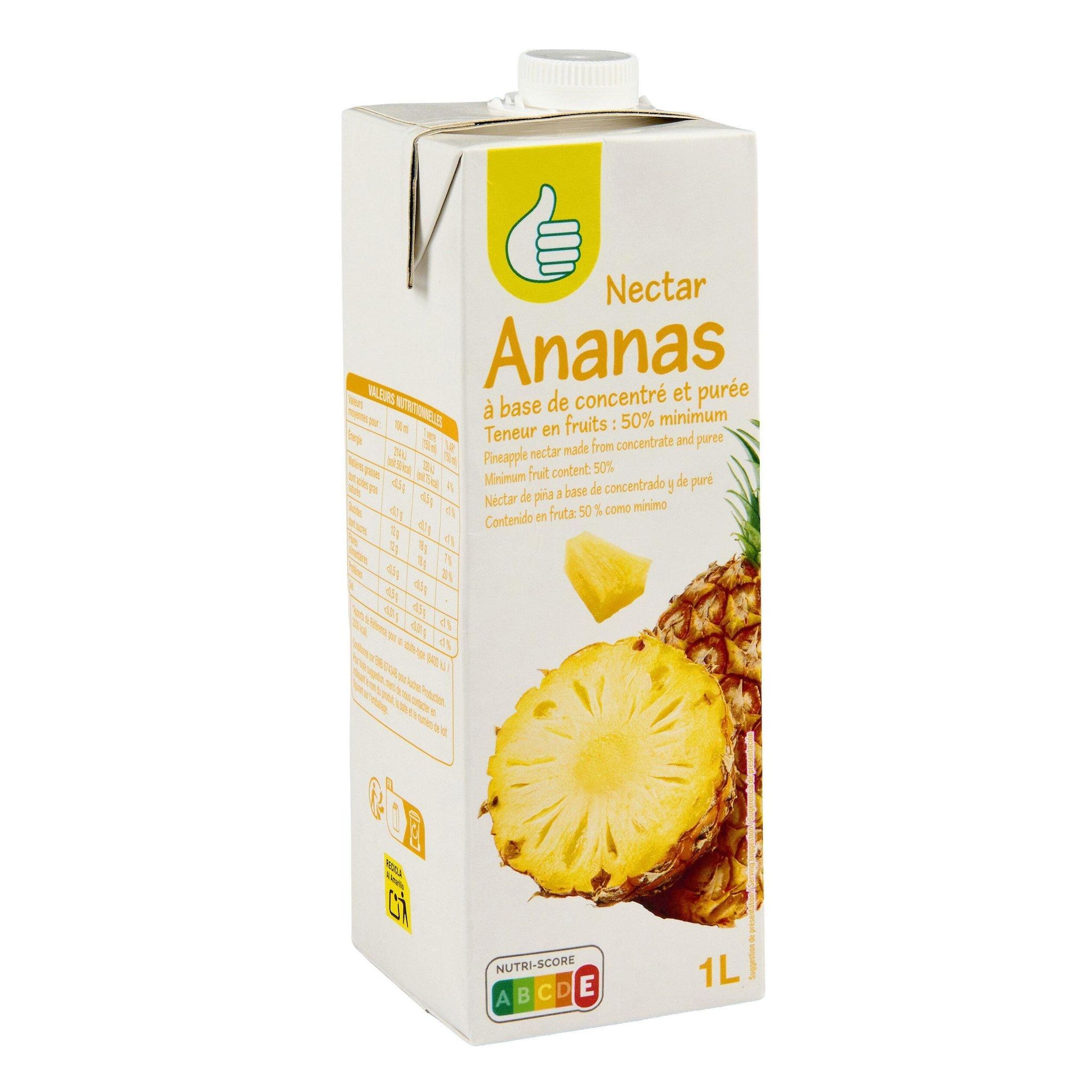 Voir la diapositive 2 : POUCE Nectar d'ananas brique 1l