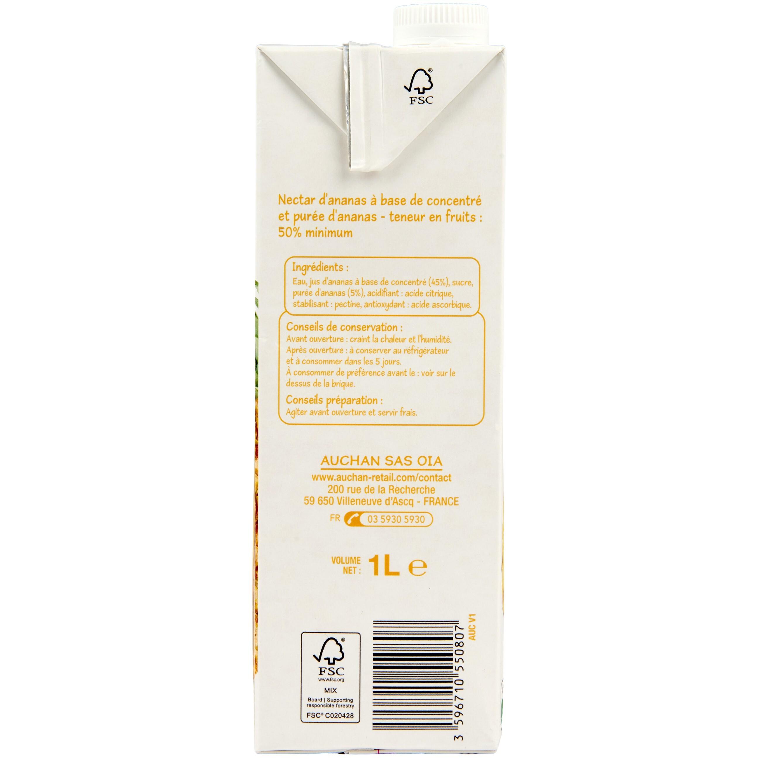Voir la diapositive 3 : POUCE Nectar d'ananas brique 1l