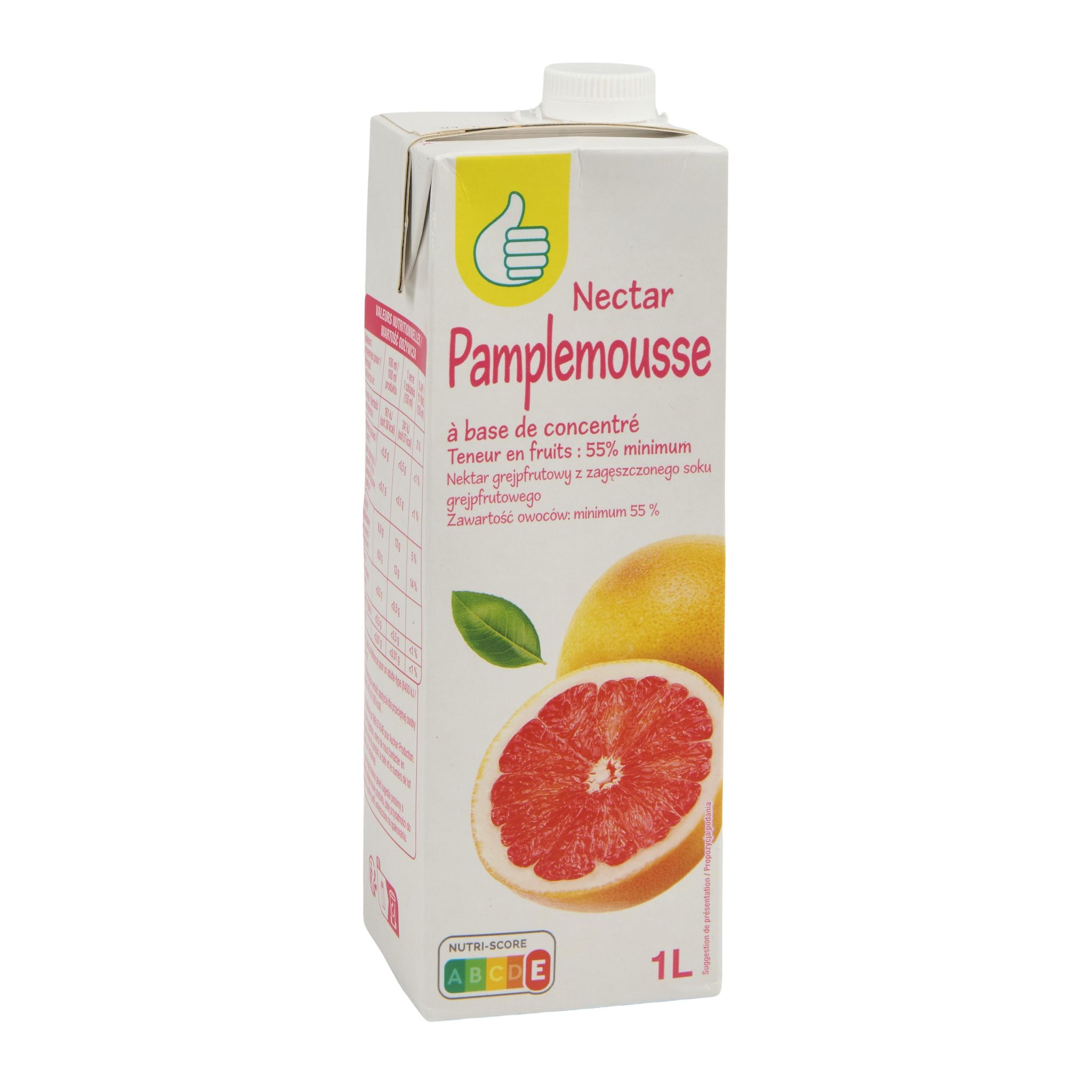 Voir la diapositive 3 : POUCE Nectar de pamplemousse 1l