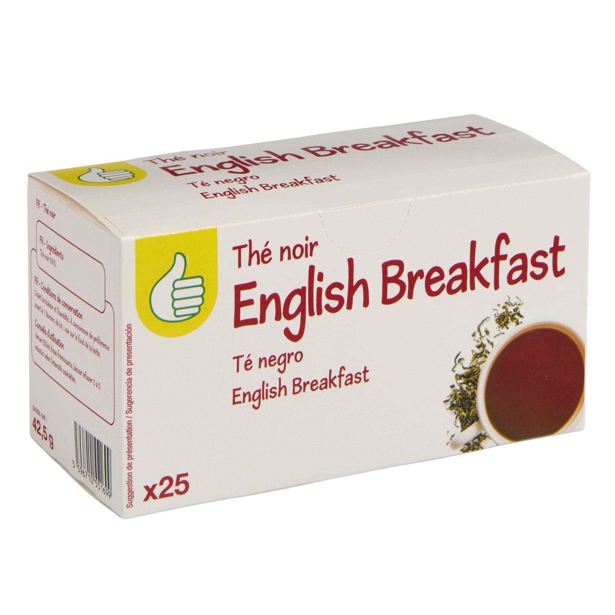 Voir la diapositive 3 : POUCE Thé noir English Breakfast 25 sachets 42g