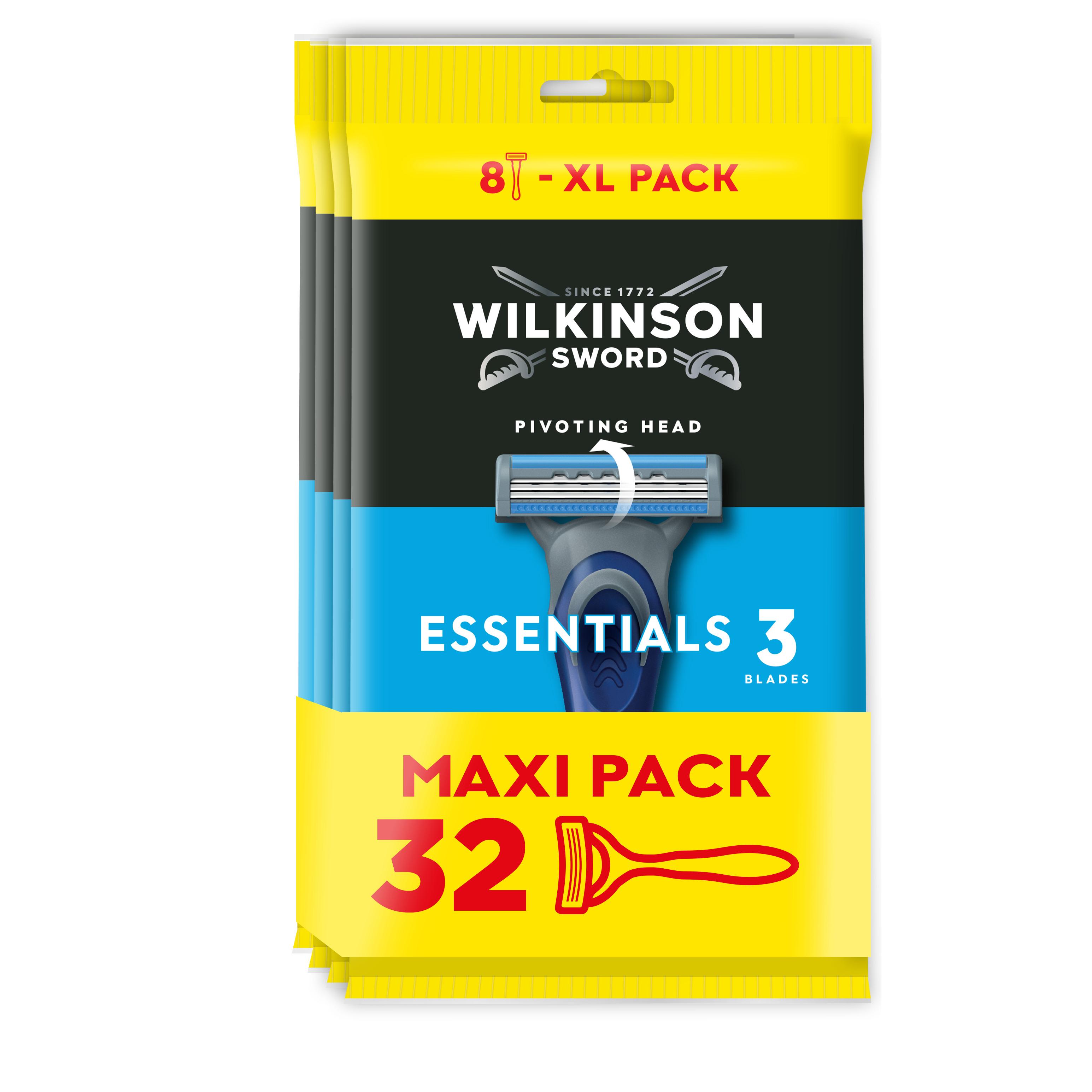 WILKINSON Essentials 3 rasoir jetable 4 packs de 8 rasoirs 32 pièces