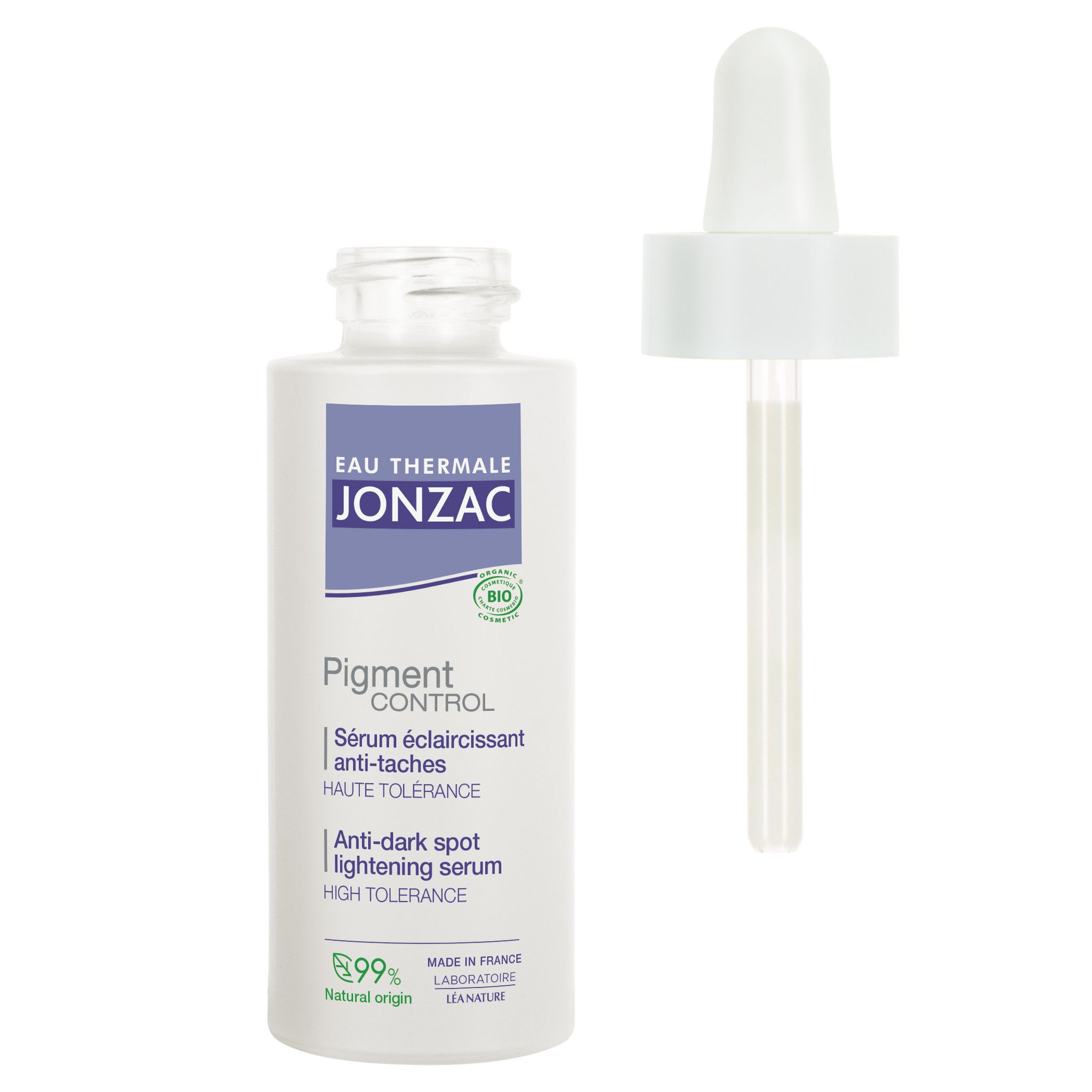 Voir la diapositive 2 : EAU THERMALE JONZAC Pigment control Sérum éclaircissant anti-taches bio 30ml