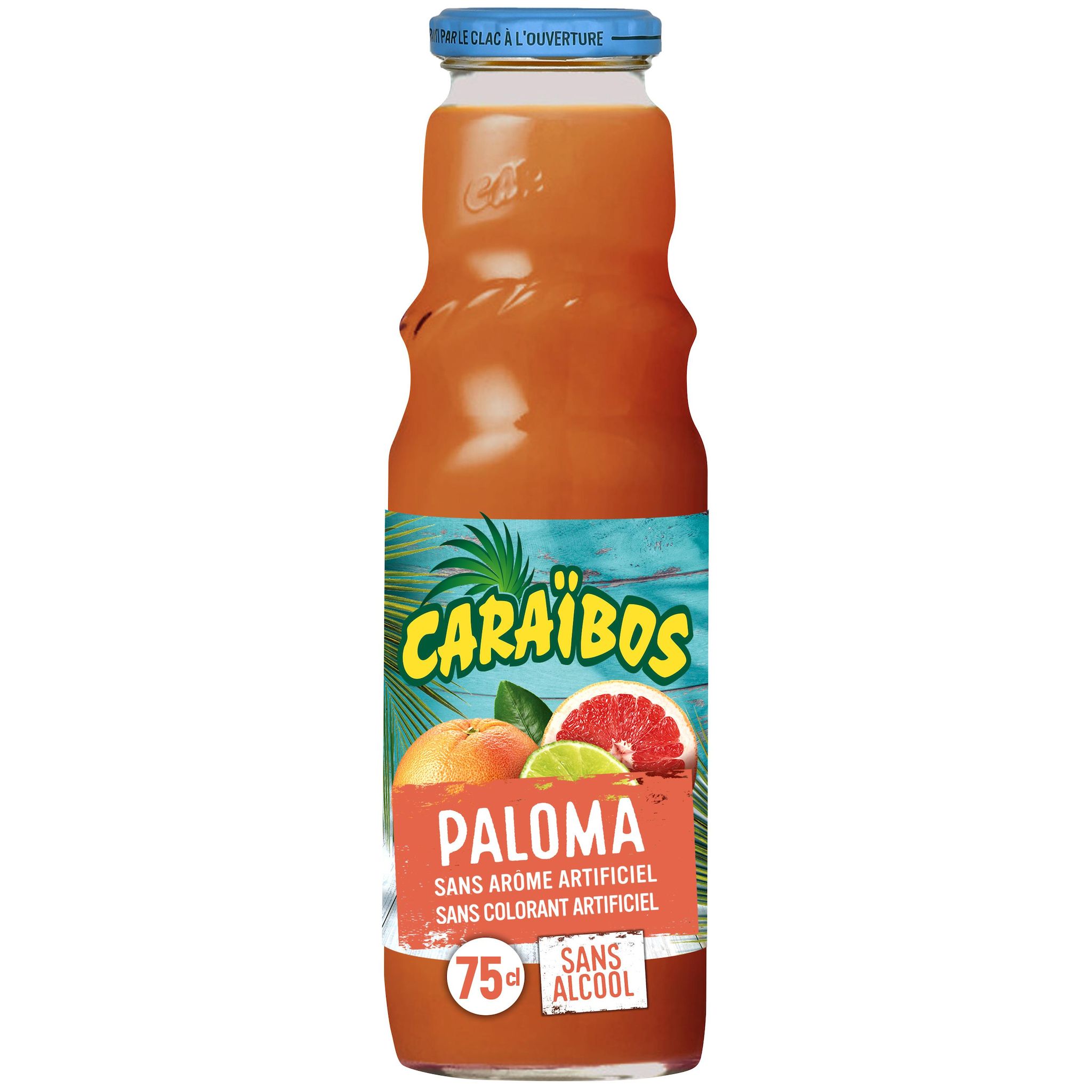 CARAIBOS Jus Paloma au pamplemousse rose et citron vert 75cl