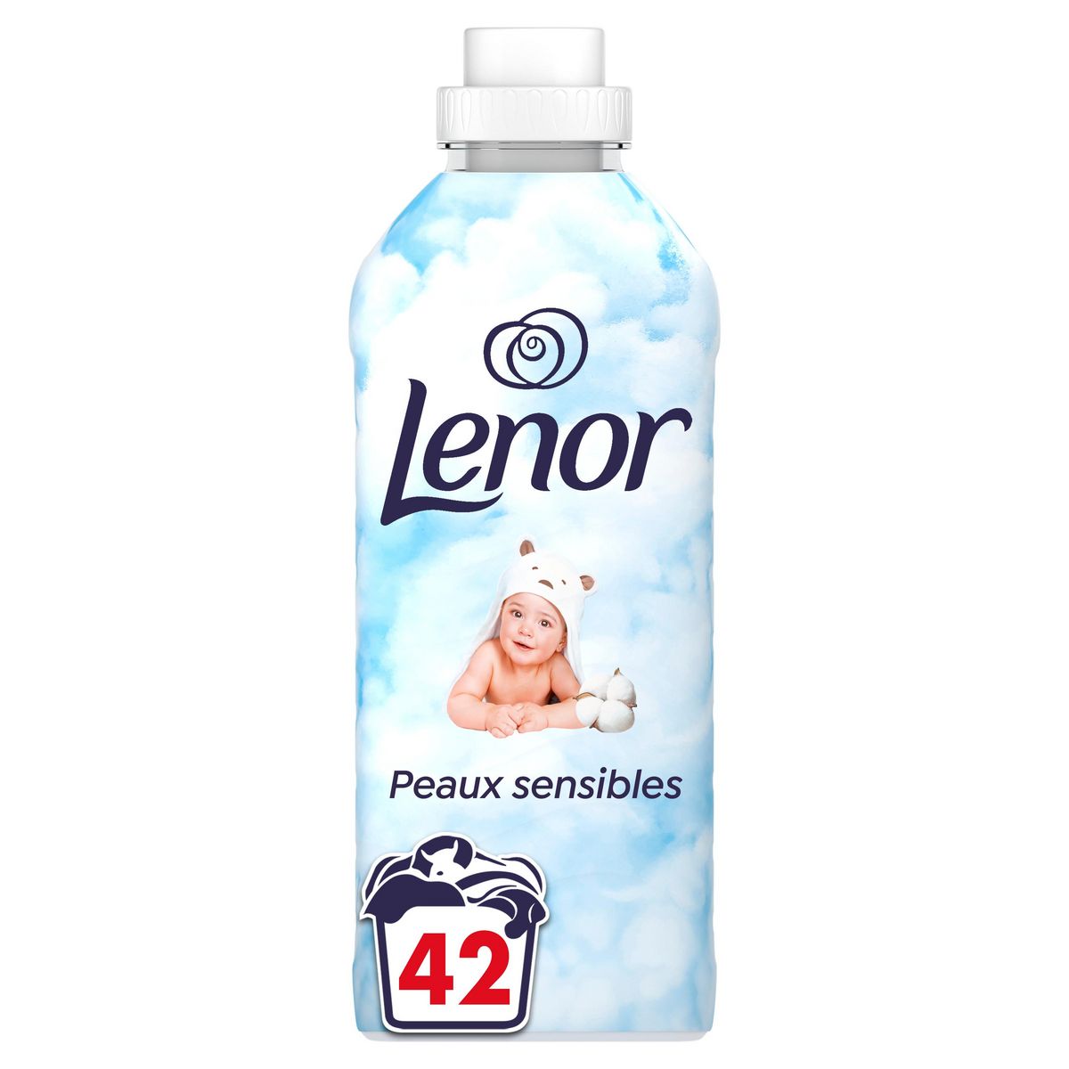 LENOR Adoucissant liquide peaux sensibles 42 lavages 882ml