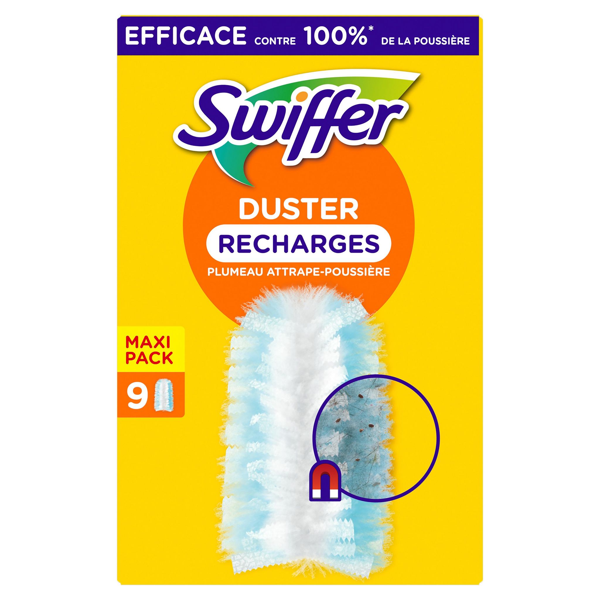 Voir la diapositive 2 : SWIFFER Plumeaux recharges système anti-poussière 9 pièces