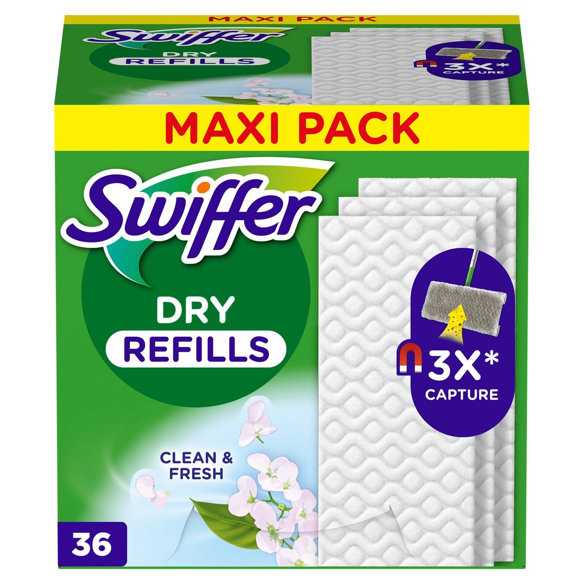 SWIFFER Lingettes pour balai attrape-poussière 36 lingettes