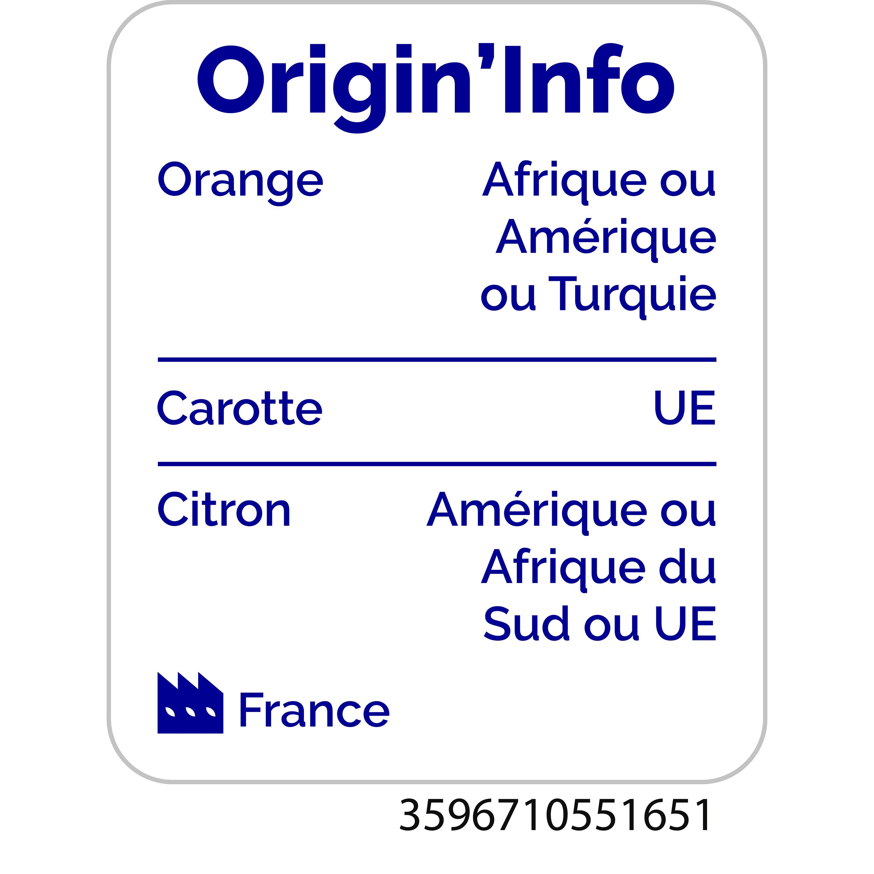 Voir la diapositive 3 : AUCHAN Jus orange carotte citron ACE 1l