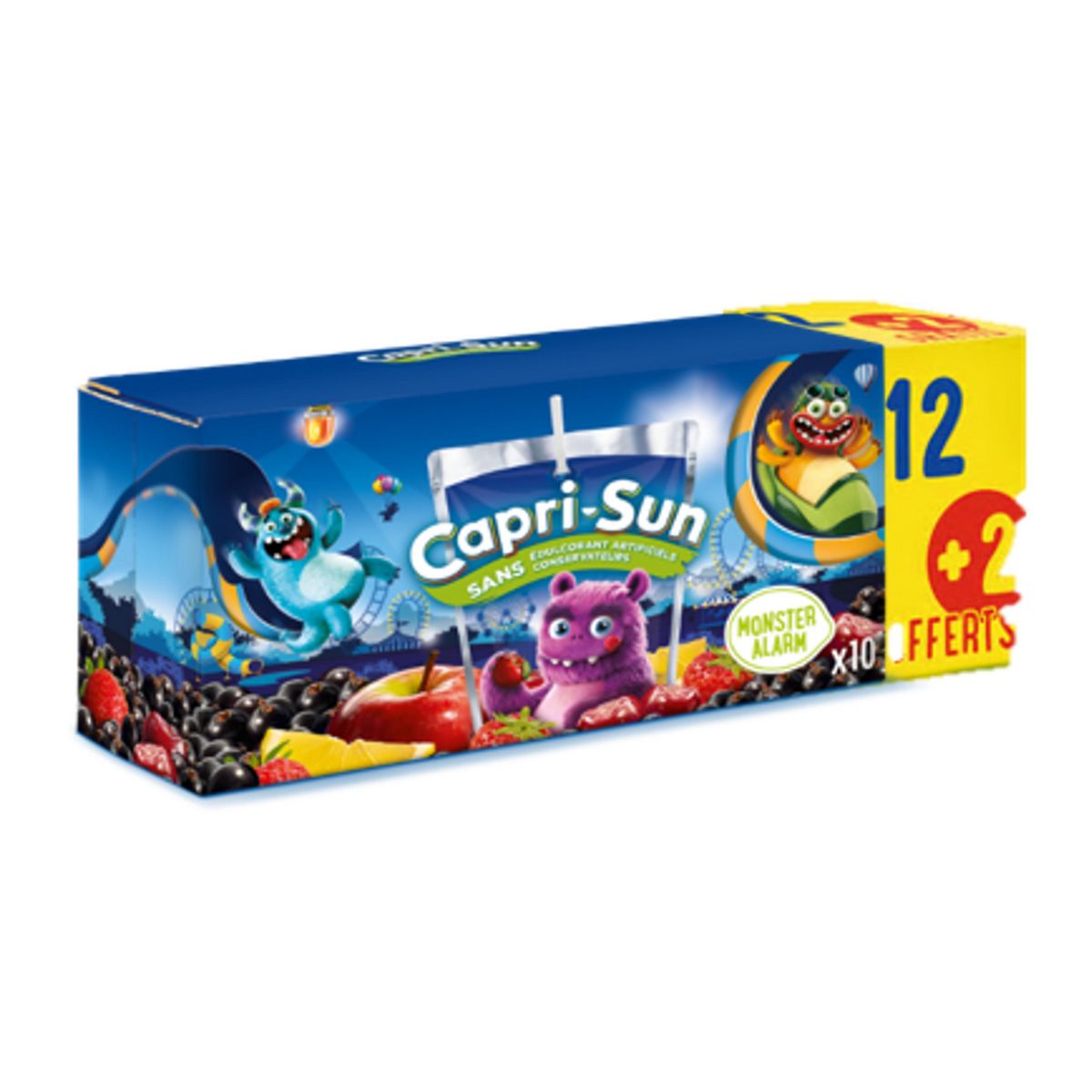 CAPRI-SUN Boisson au jus de fruit Monster Alarm poches 12+2 offerts 14x20cl