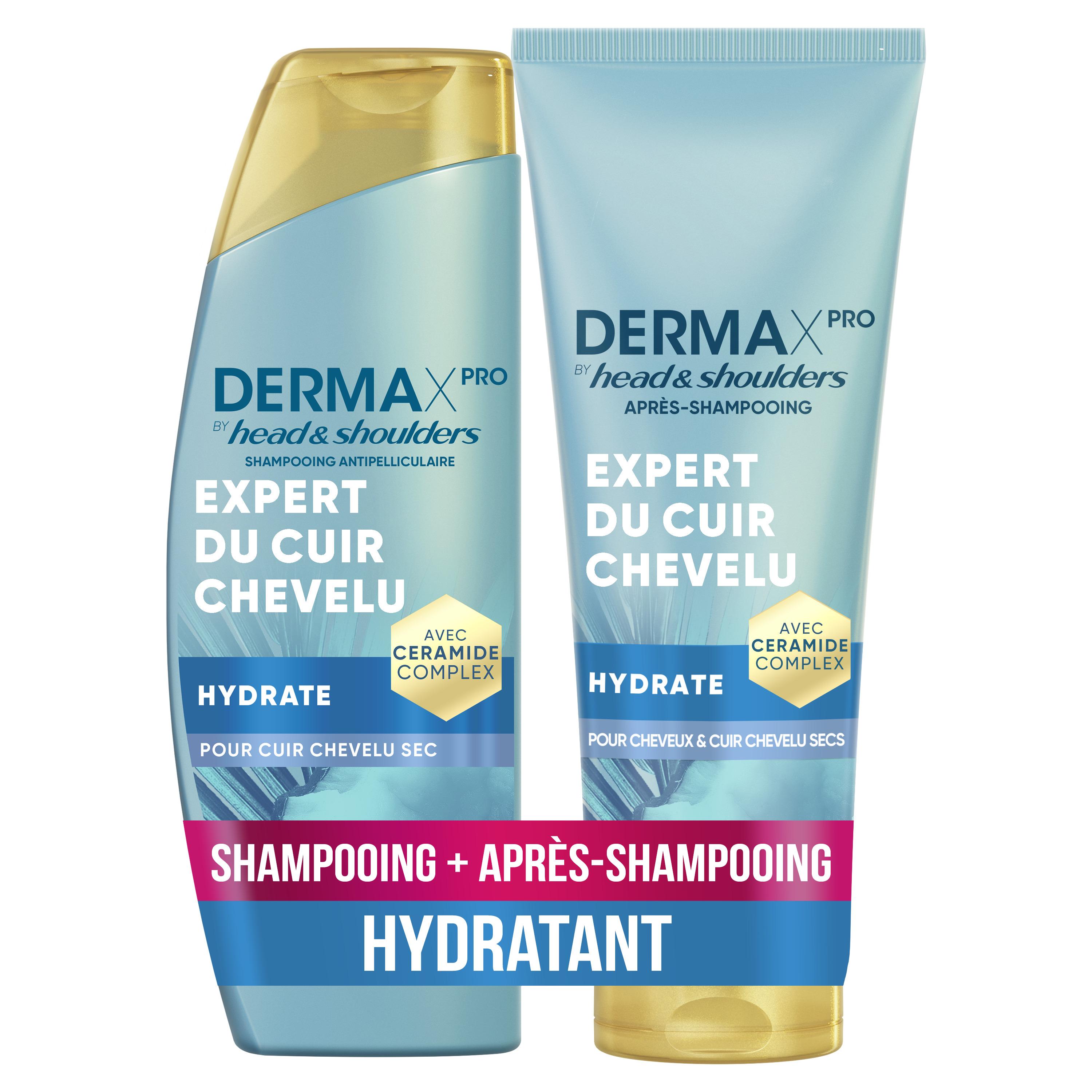 HEAD & SHOULDERS DermaXpro shampooing et après-shampooing hydrate pour cheveux et cuir-chevelu secs 250ml+200ml