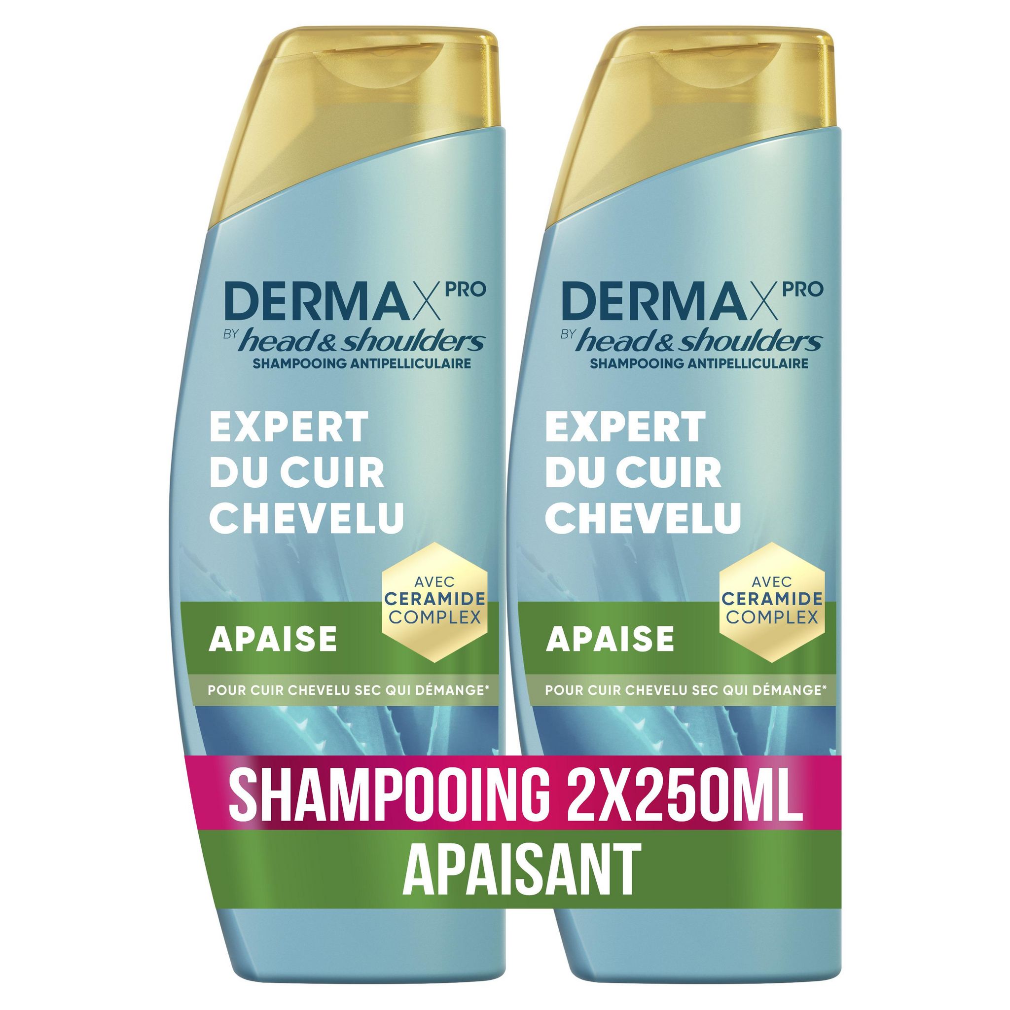 HEAD & SHOULDERS DermaXpro Shampooing apaise pour cuir chevelu sec qui démange 2x250ml
