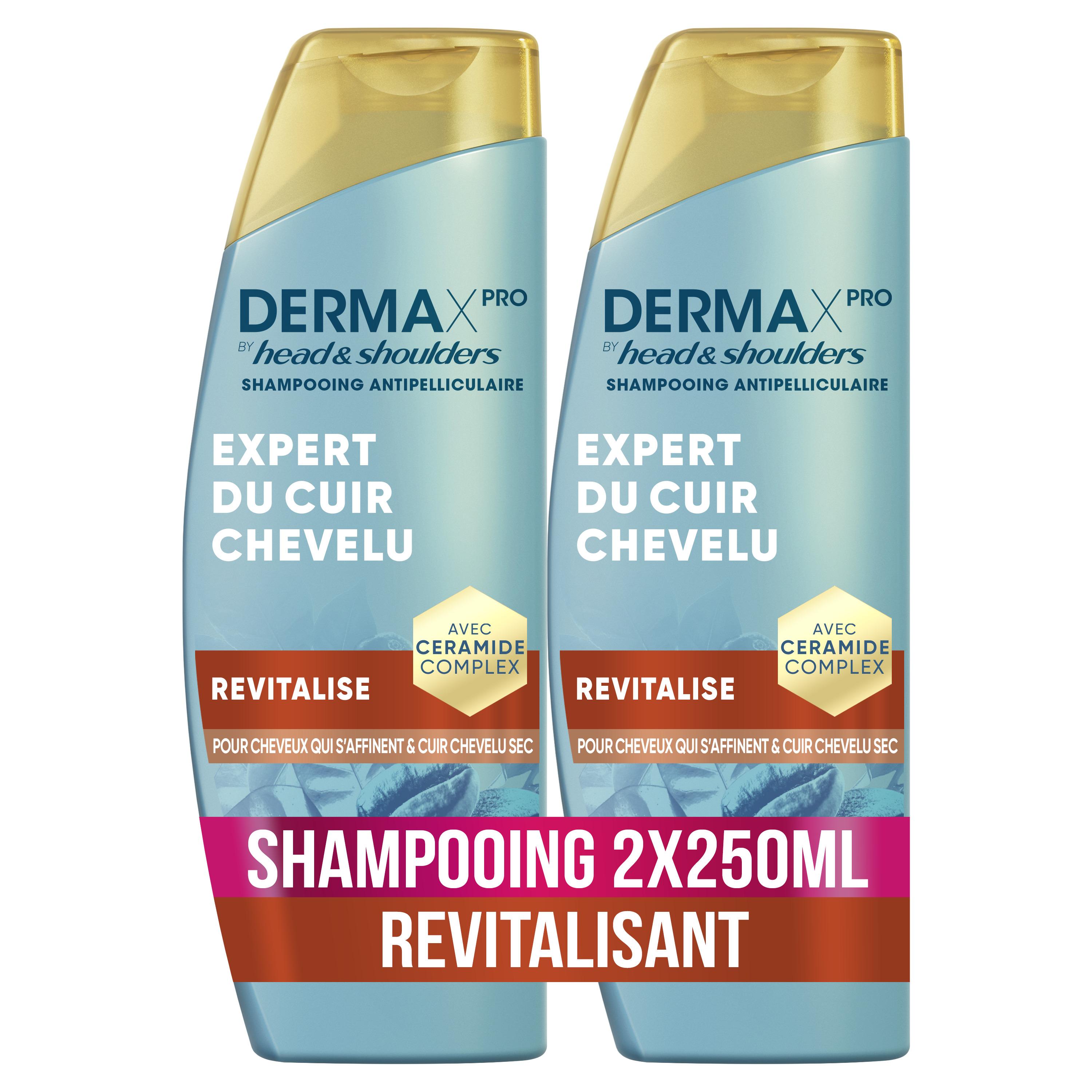 HEAD & SHOULDERS DermaXpro Shampooing revitalise pour cheveux qui s'affinent et cuir chevelu sec 2x250ml
