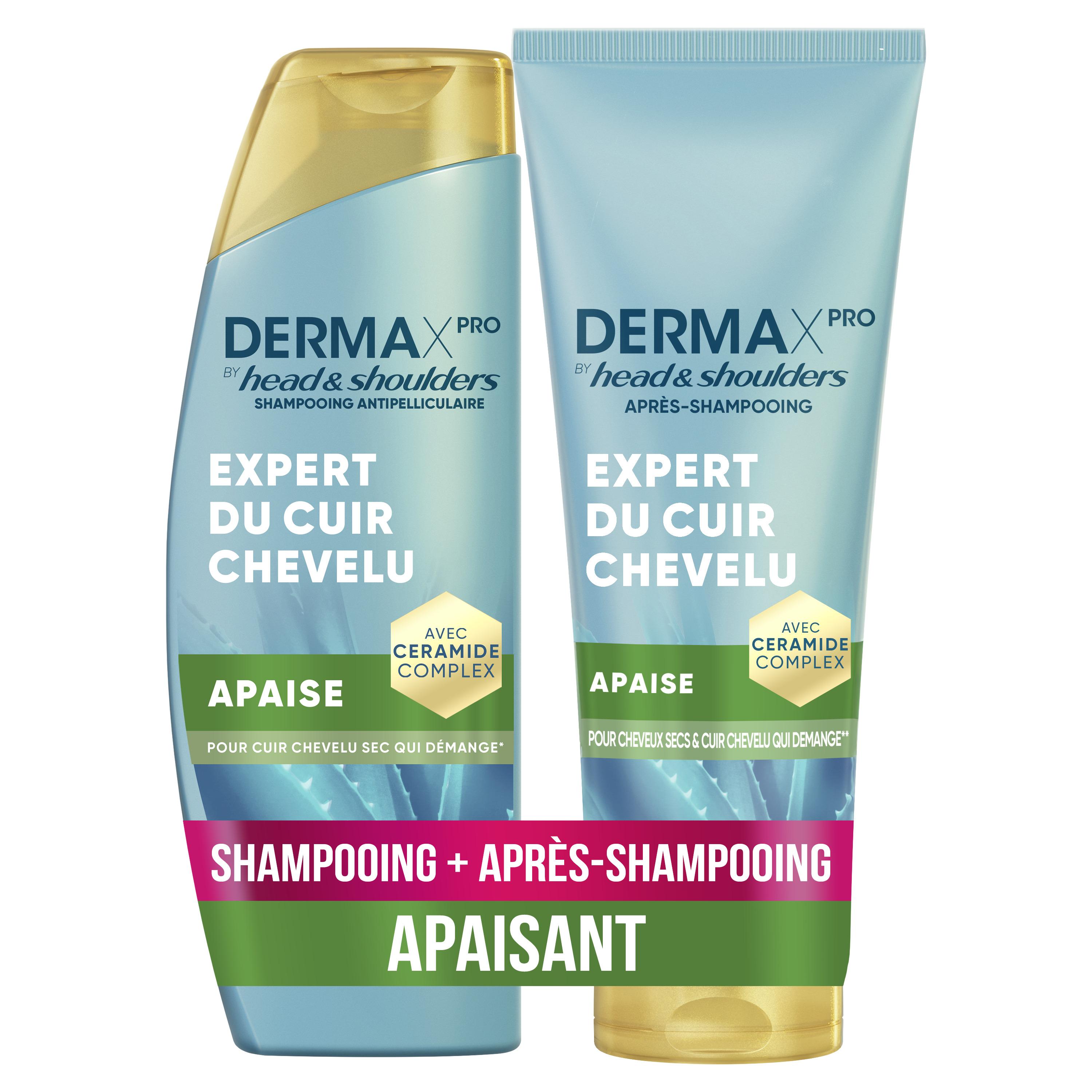 HEAD & SHOULDERS DermaXpro Shampooing et Après-shampooing apaise pour cuir chevelu sec qui démange 250ml+200ml