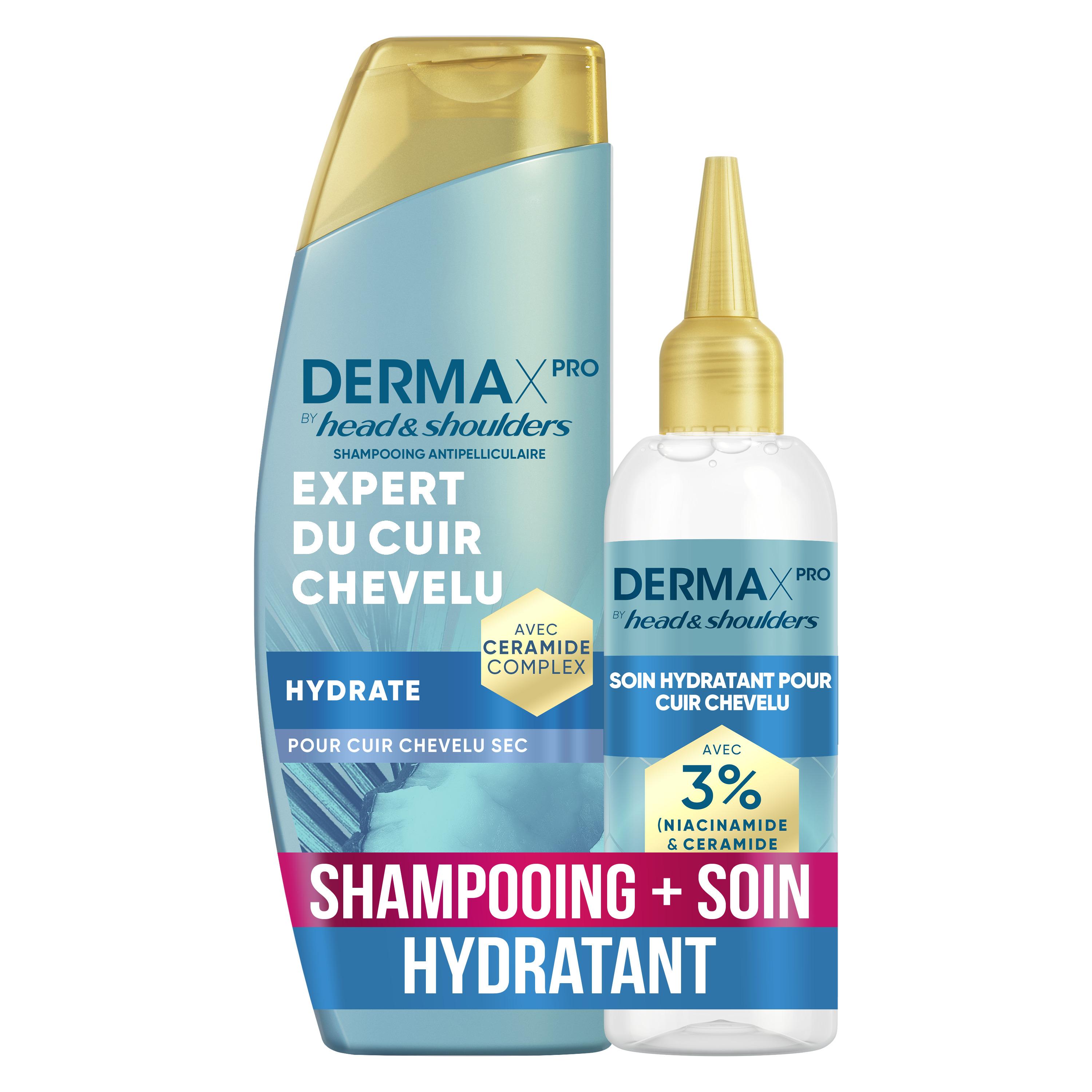 HEAD & SHOULDERS DermaXpro shampooing et sérum hydrate pour cuir chevelu sec 250ml+145ml