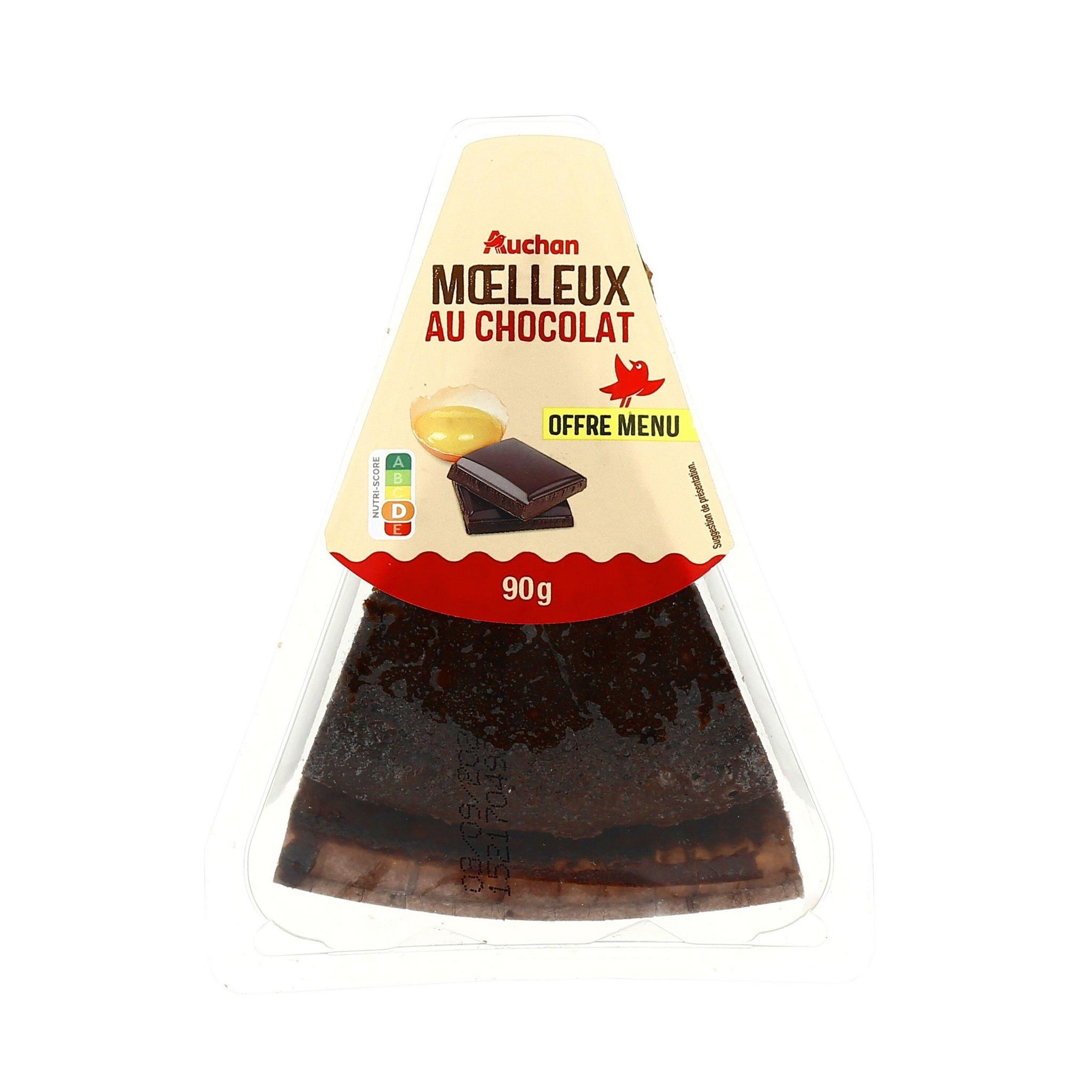 Voir la diapositive 4 : AUCHAN Moelleux au chocolat 90g