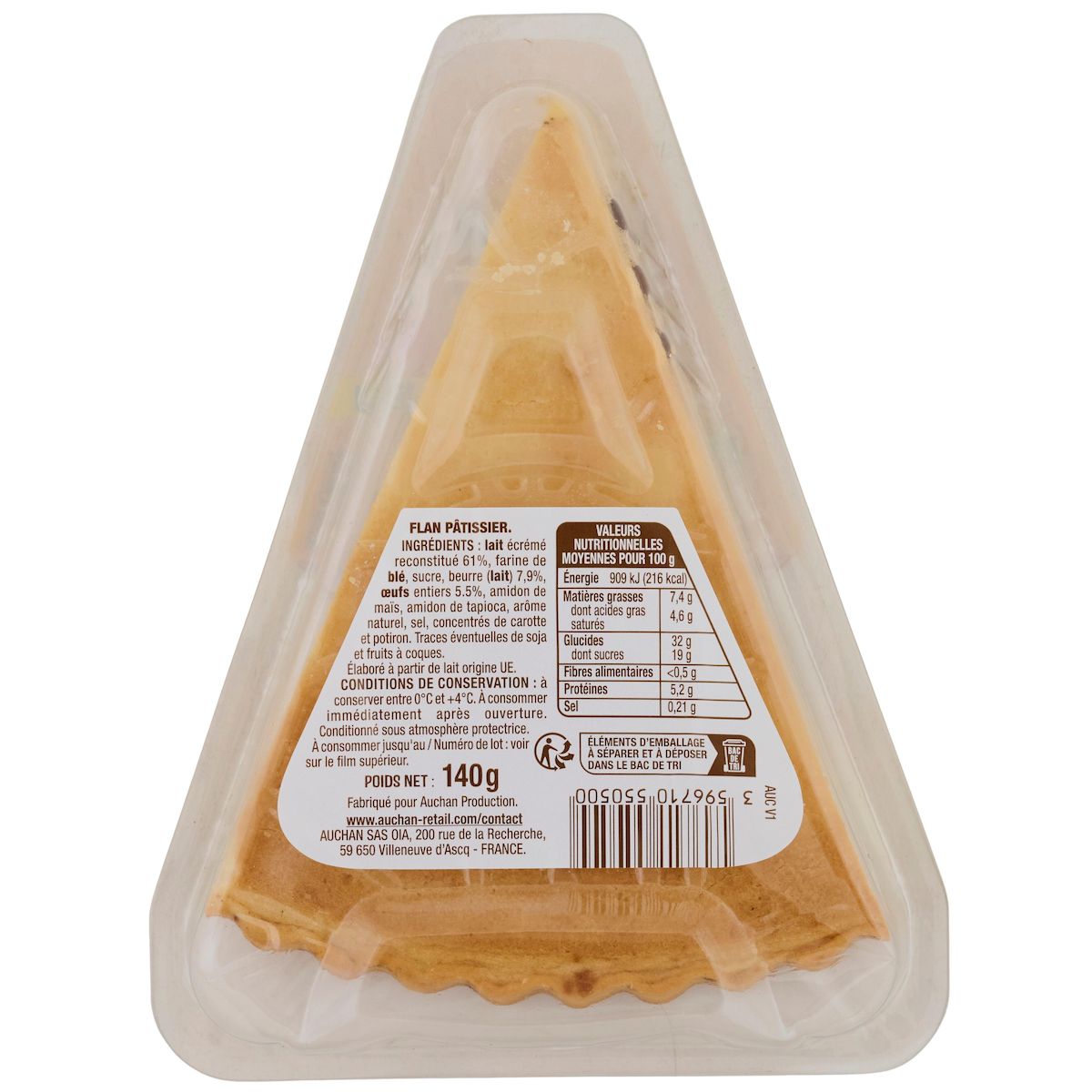 AUCHAN Flan pâtissier 140g