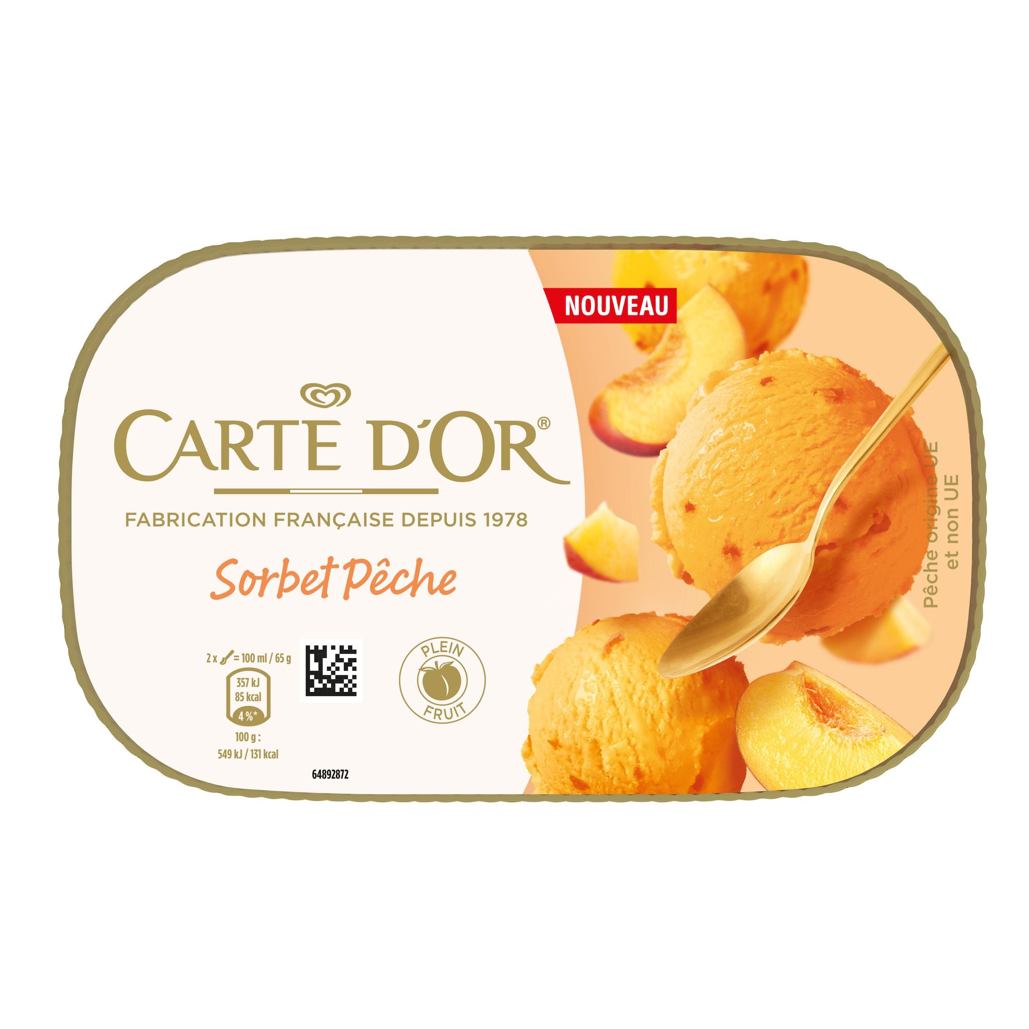 CARTE D'OR Sorbet pèche 452g