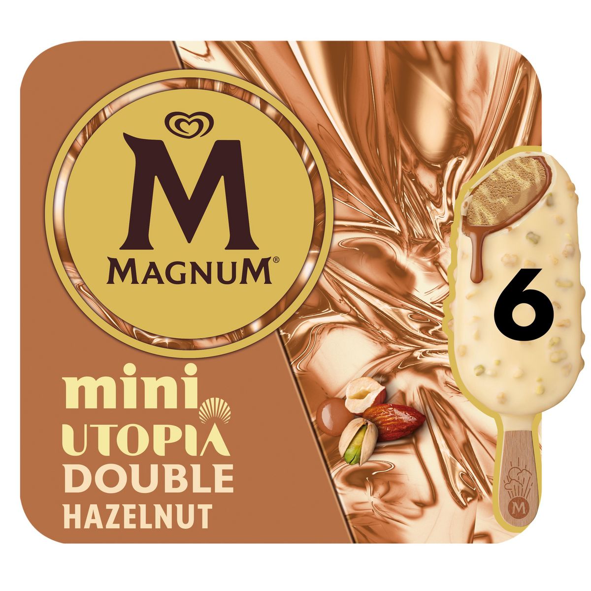 MAGNUM Double hazelnut 6 piéces 276g