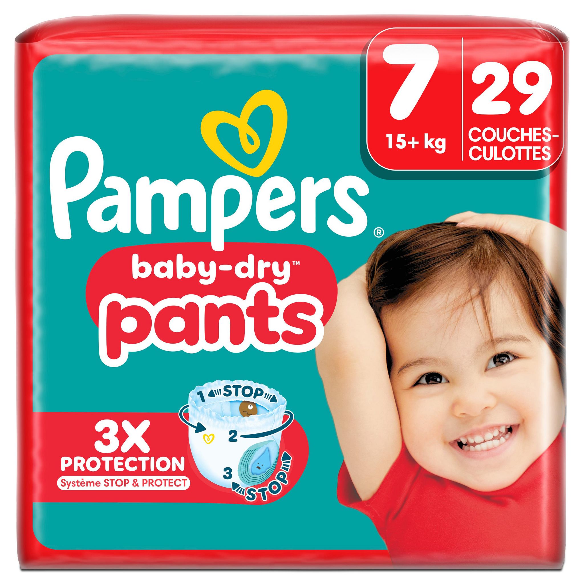 Voir la diapositive 2 : PAMPERS Baby Dry Pants couches-culottes taille 7 (15kg+) 29 couches-culottes
