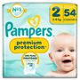 Voir la diapositive 2 : PAMPERS Premium Protection couches taille 2 (4-8kg) 54 couches