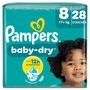Voir la diapositive 2 : PAMPERS Baby Dry couches taille 8 (+17kg) 28 couches
