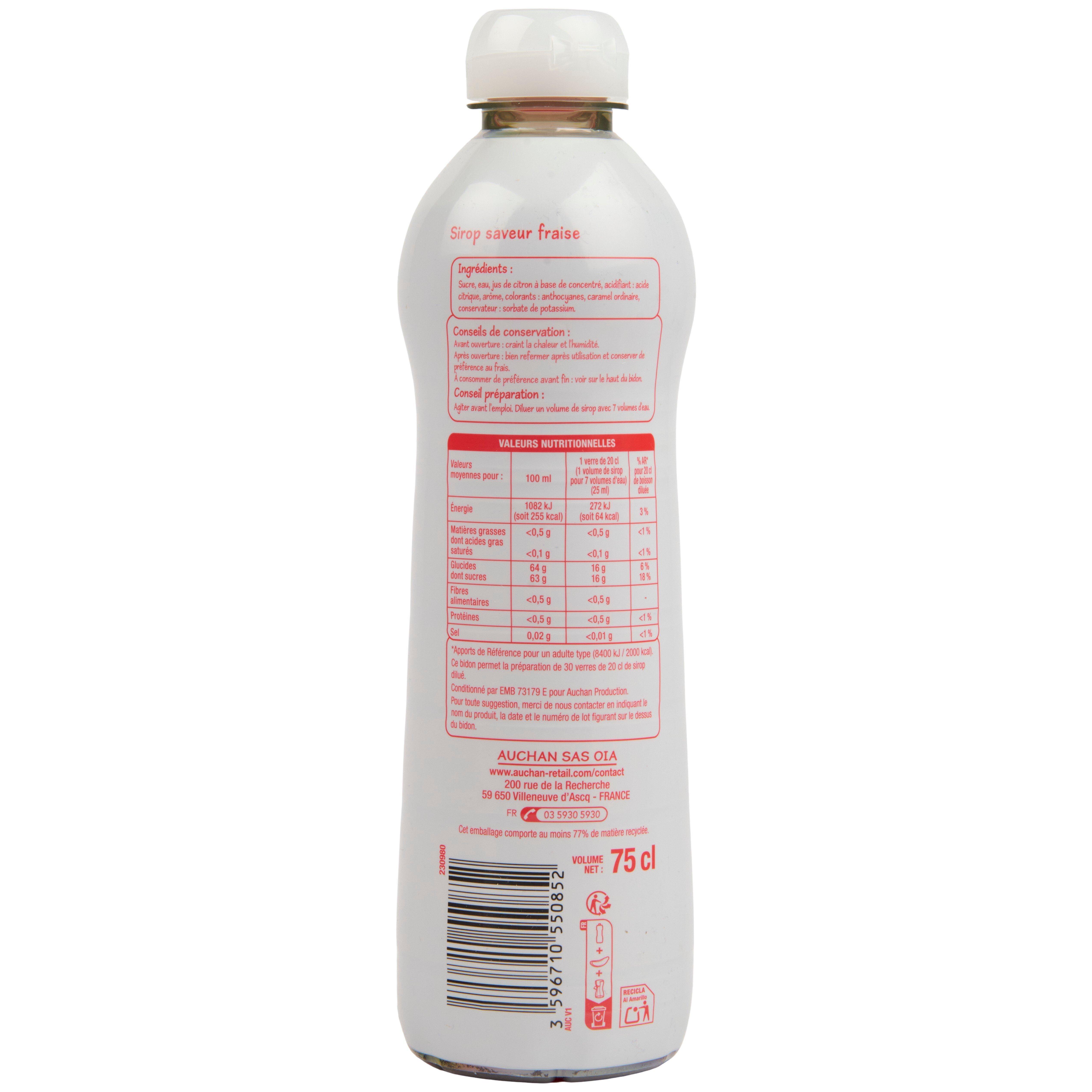 Voir la diapositive 2 : POUCE Sirop de fraise 75cl