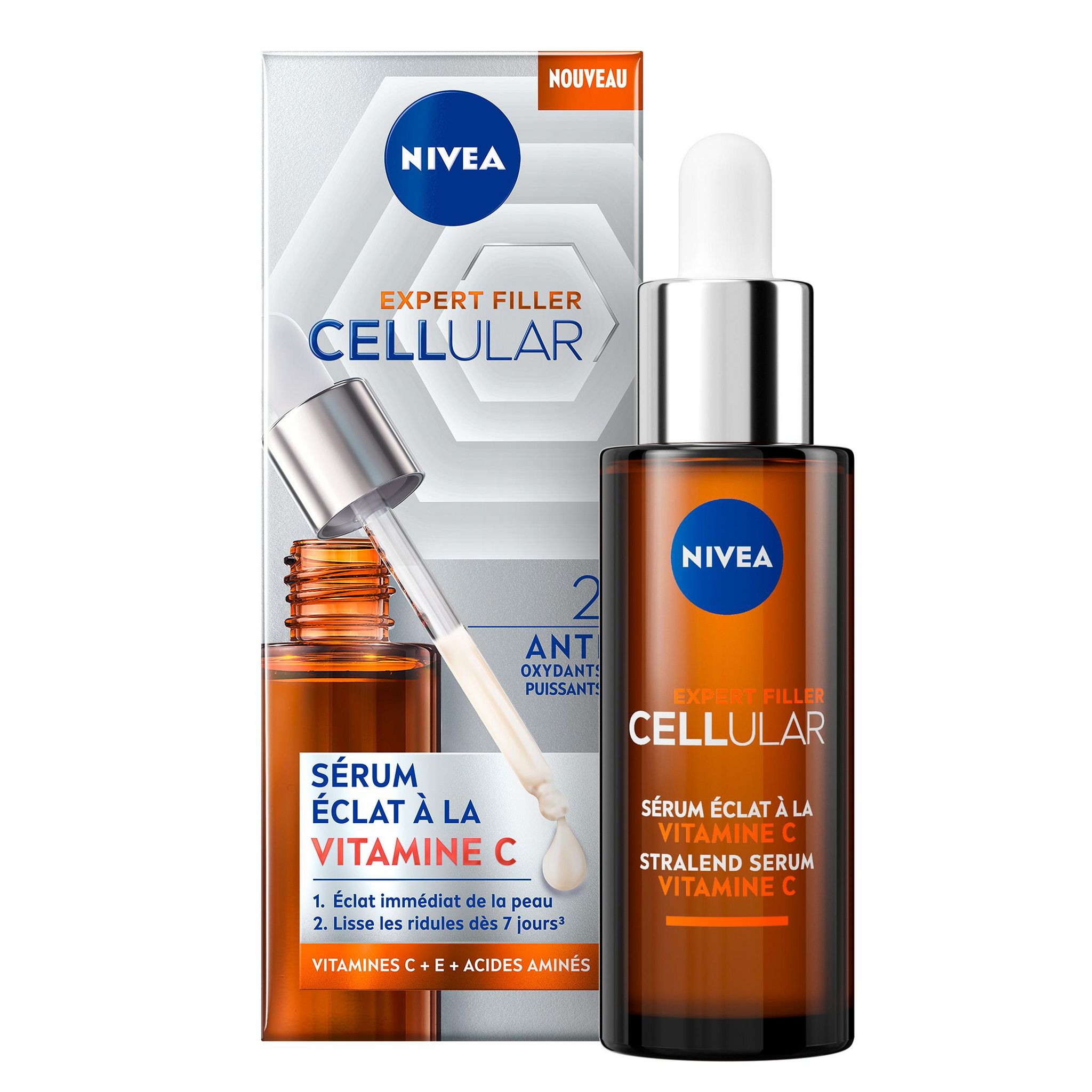 Voir la diapositive 2 : NIVEA Expert Filler Cellular Sérum éclat à la vitamine C 30ml