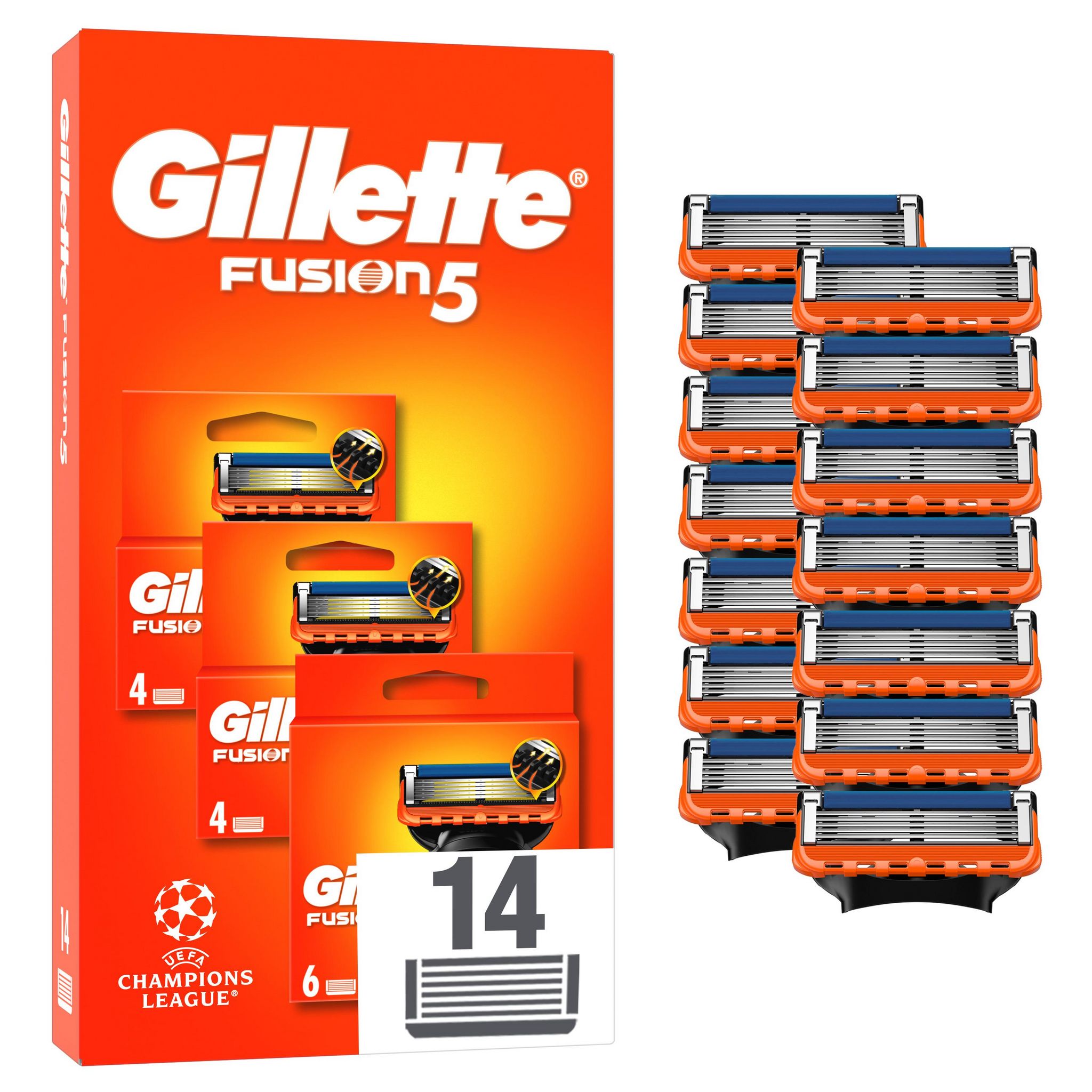 GILLETTE Fusion5 Recharges de lames 14 lames
