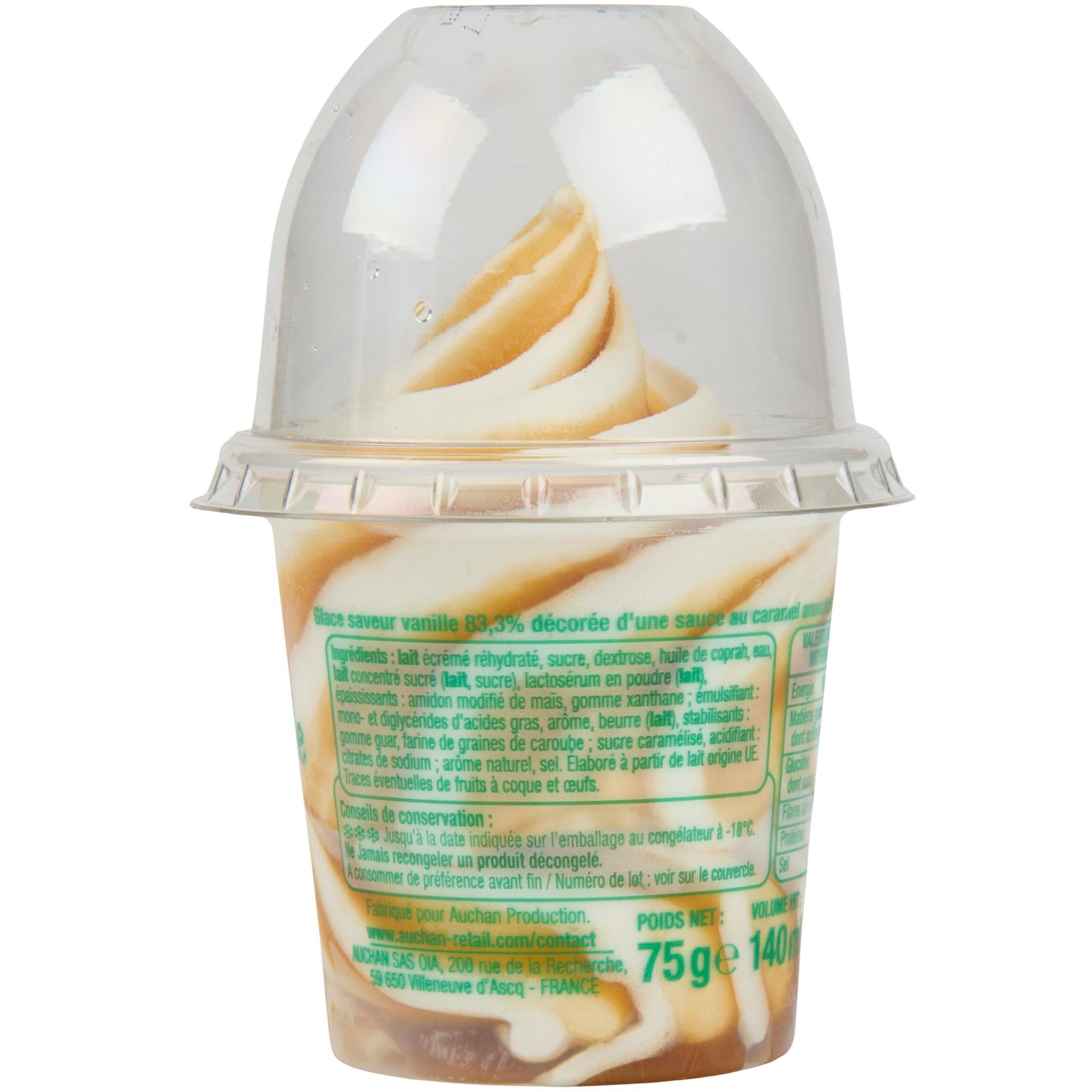 Voir la diapositive 3 : POUCE Sundae vanille caramel 75g