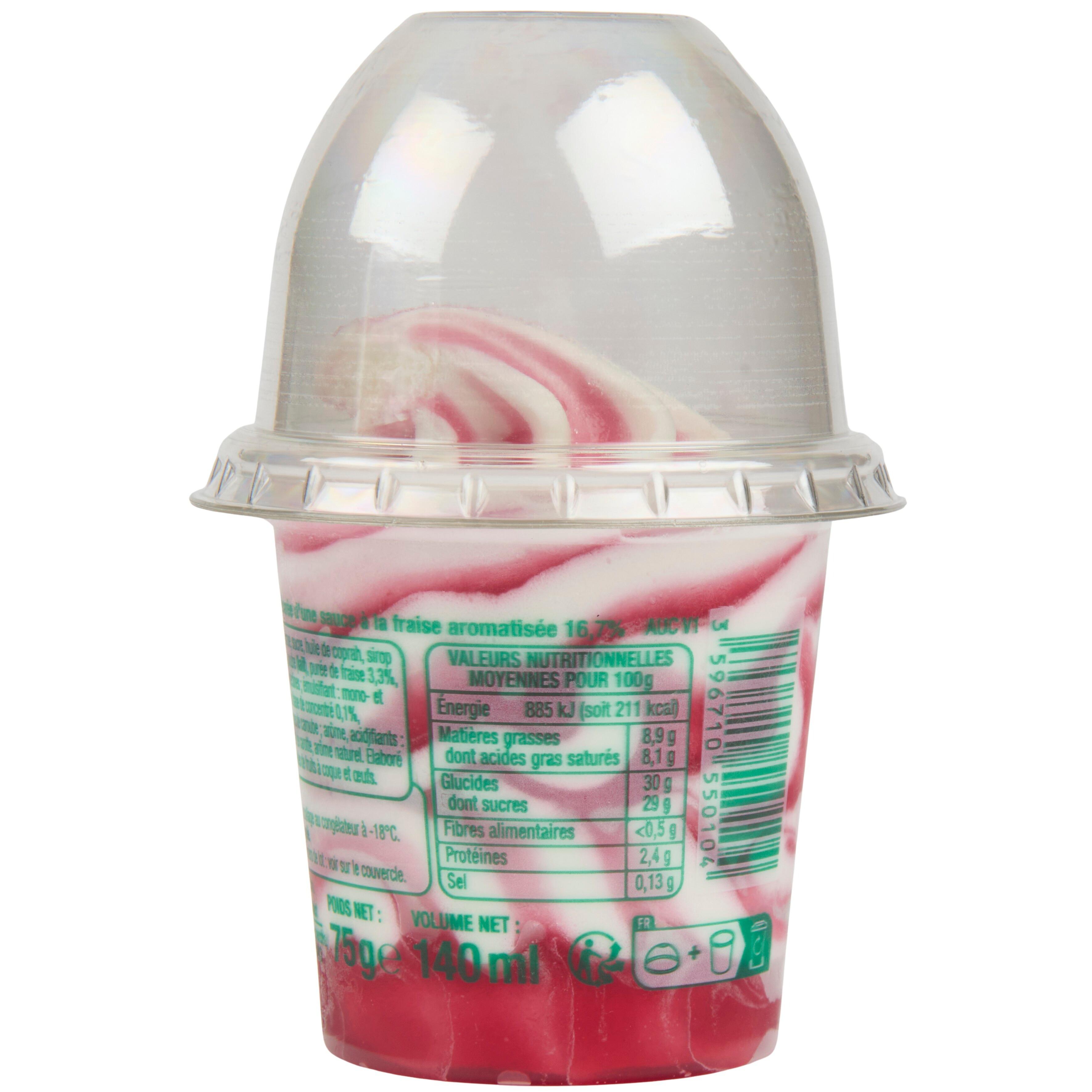 Voir la diapositive 3 : POUCE Sundae vanille fraise 75g