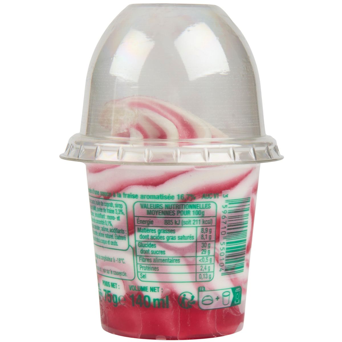 POUCE Sundae vanille fraise 75g