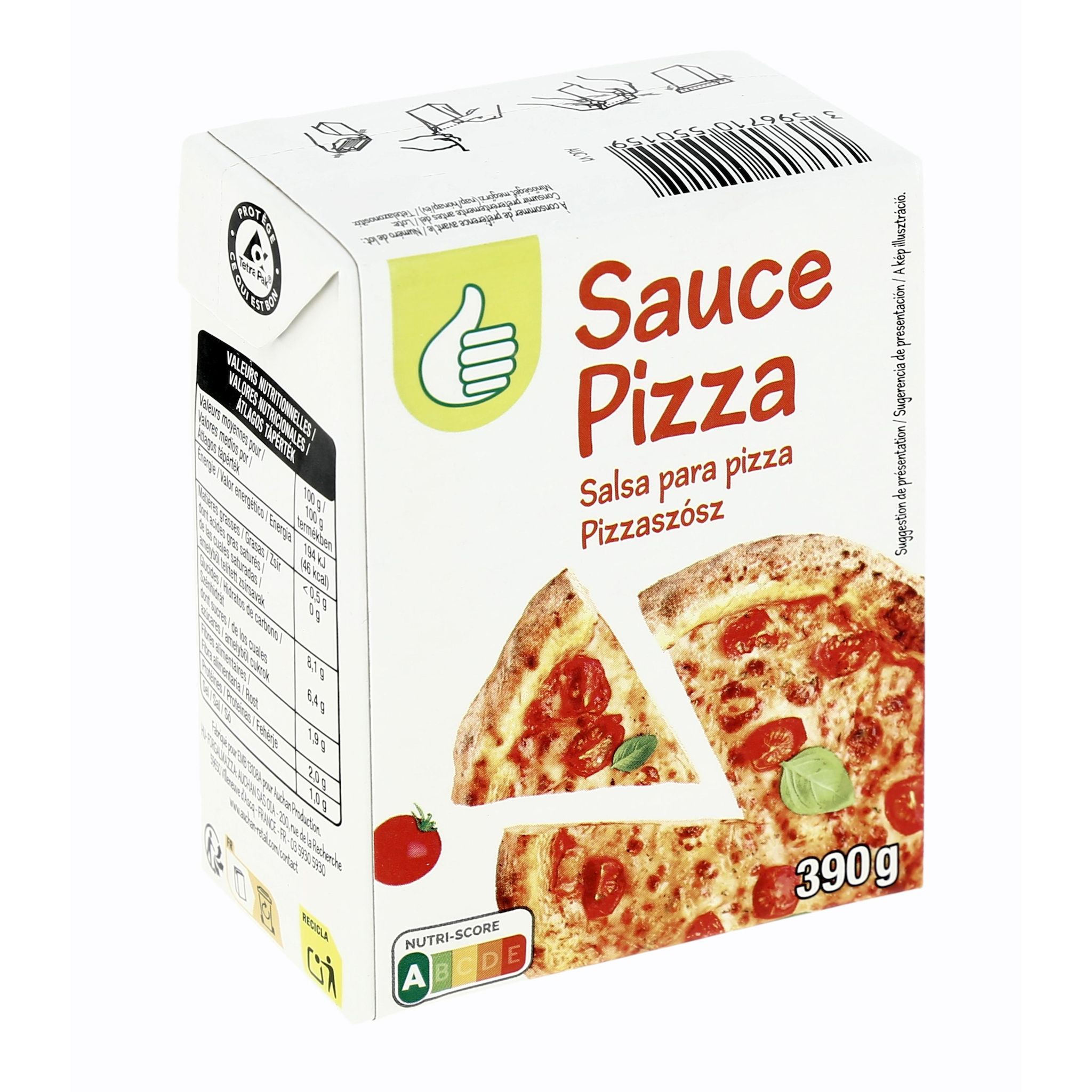 Voir la diapositive 2 : POUCE Sauce pizza petra 390g