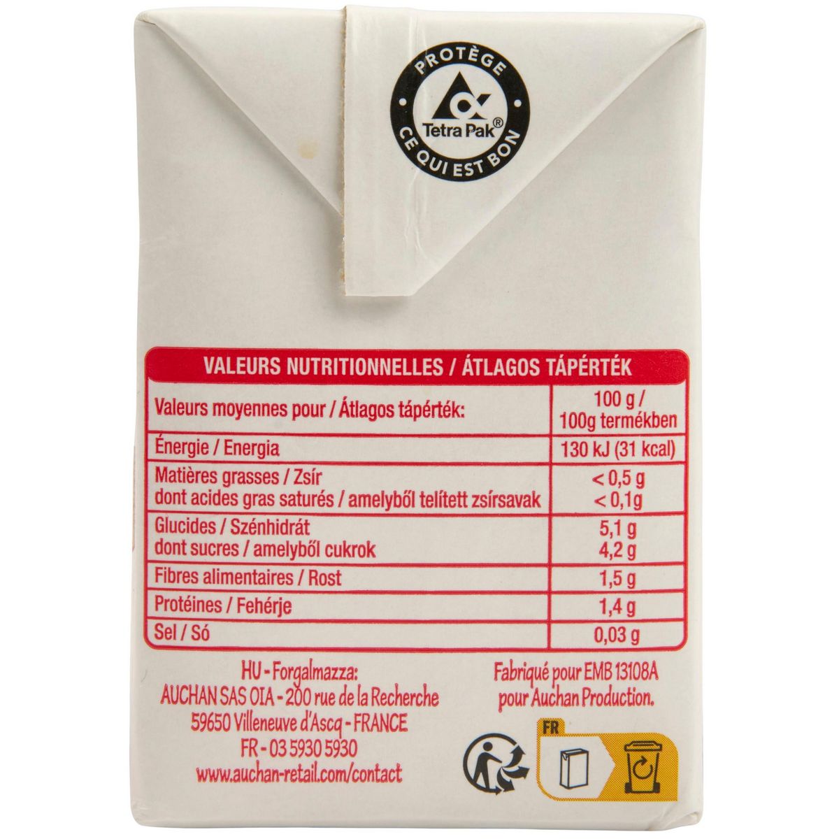 POUCE Purée de tomates saveur basilic 500g