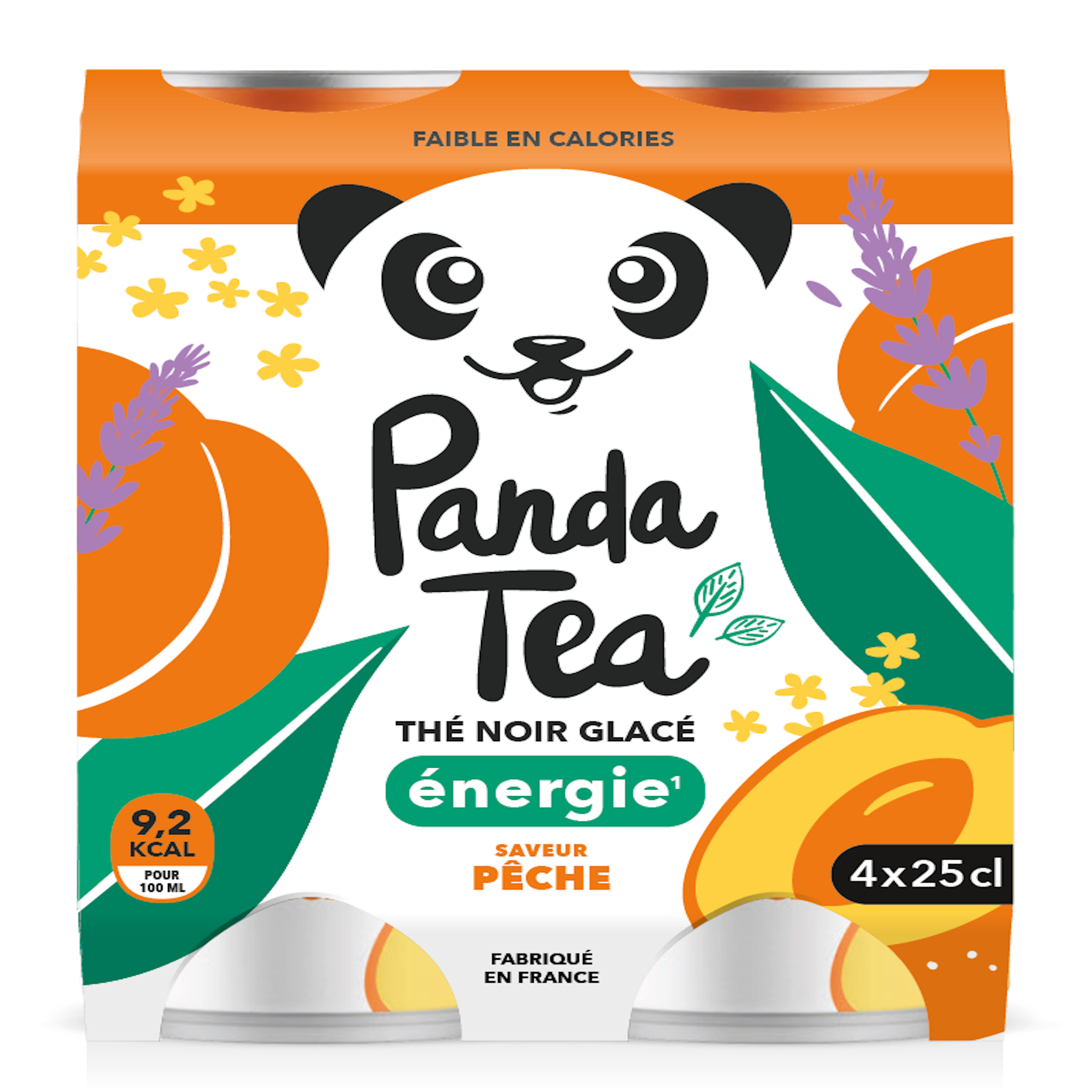 PANDA TEA Thé glacé Boost à la pêche 4x25cl